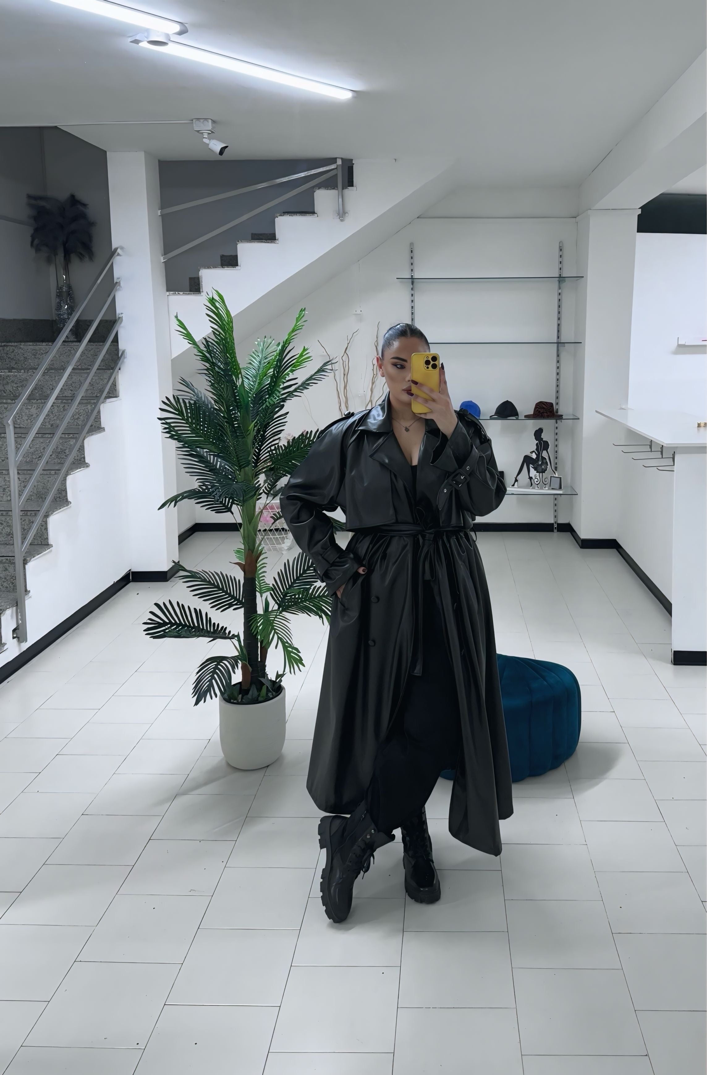 Trench Curvy black