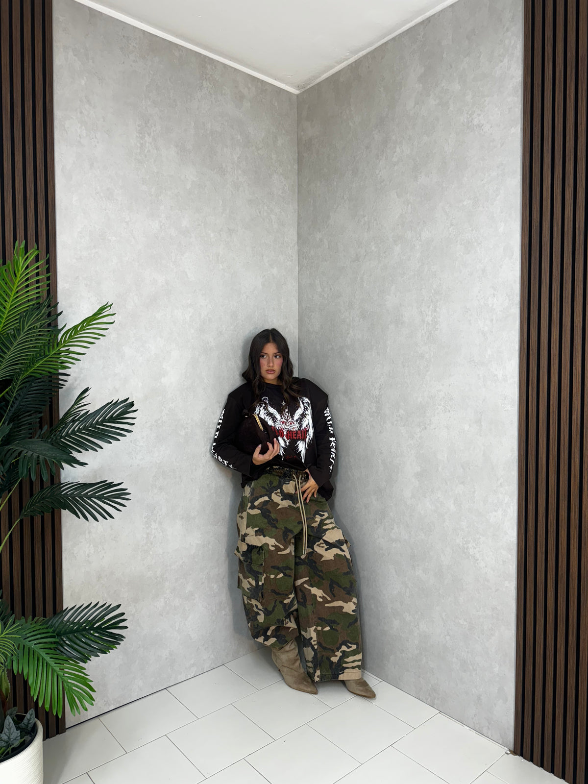 JEANS CAMOUFLAGE URBAN WIDE LEG