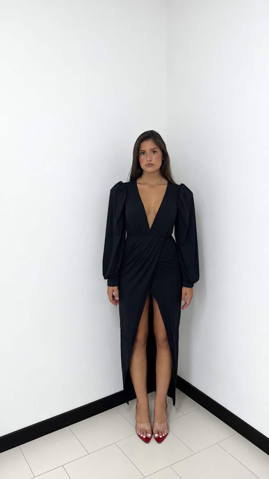 Abito long Dress elegance nero