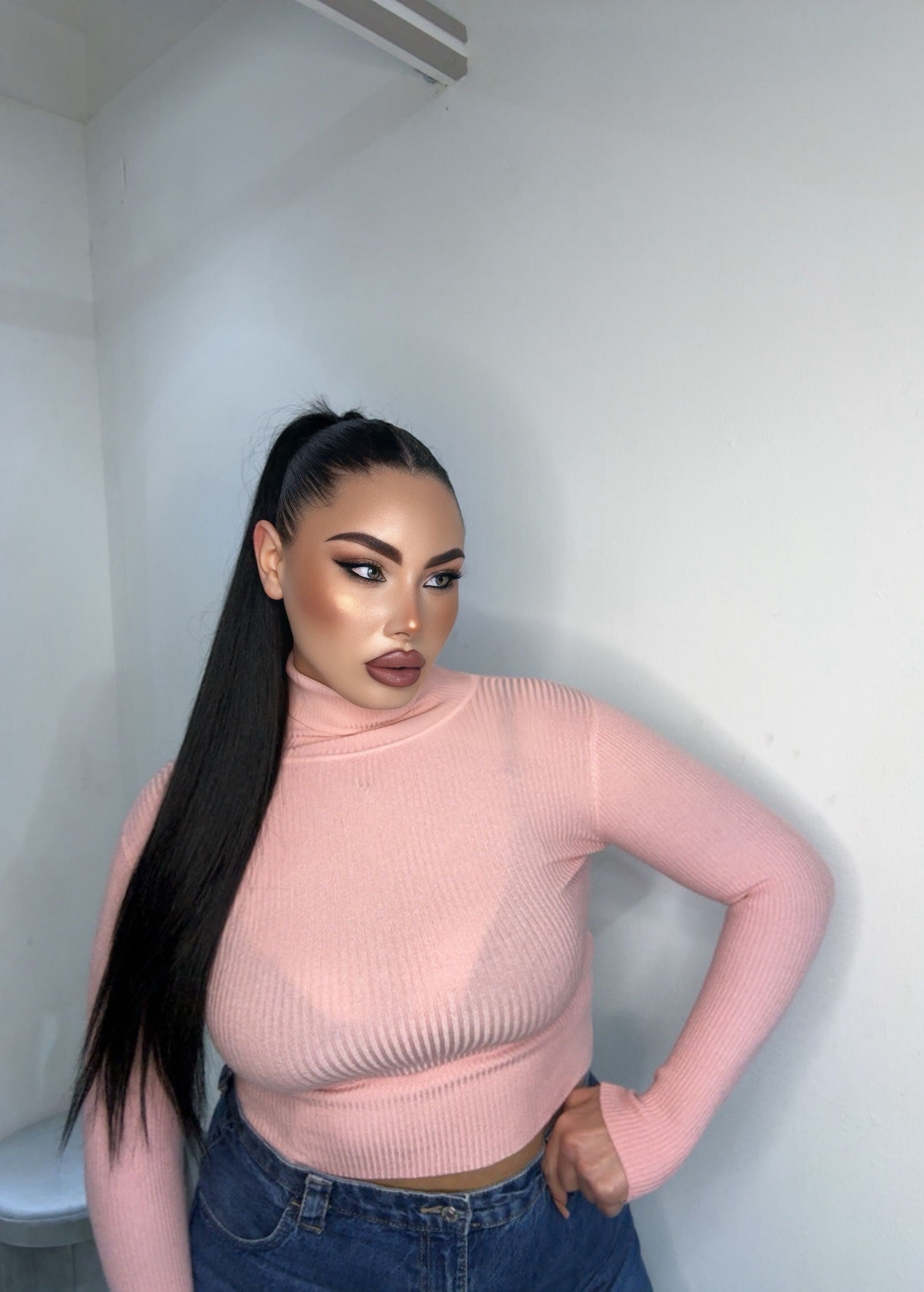 Maglioncino crop pink