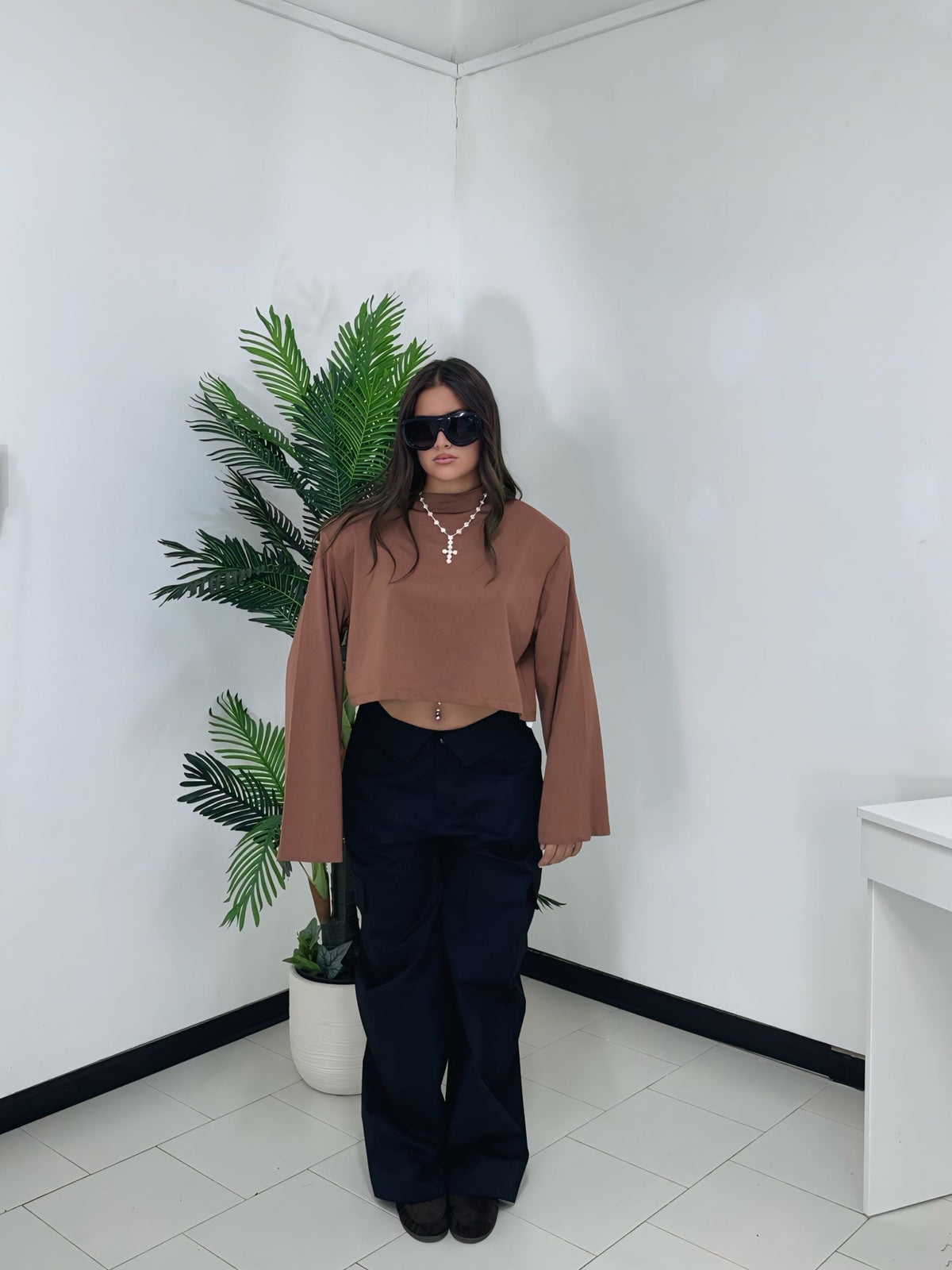 Pantalone Cargo Wide Leg