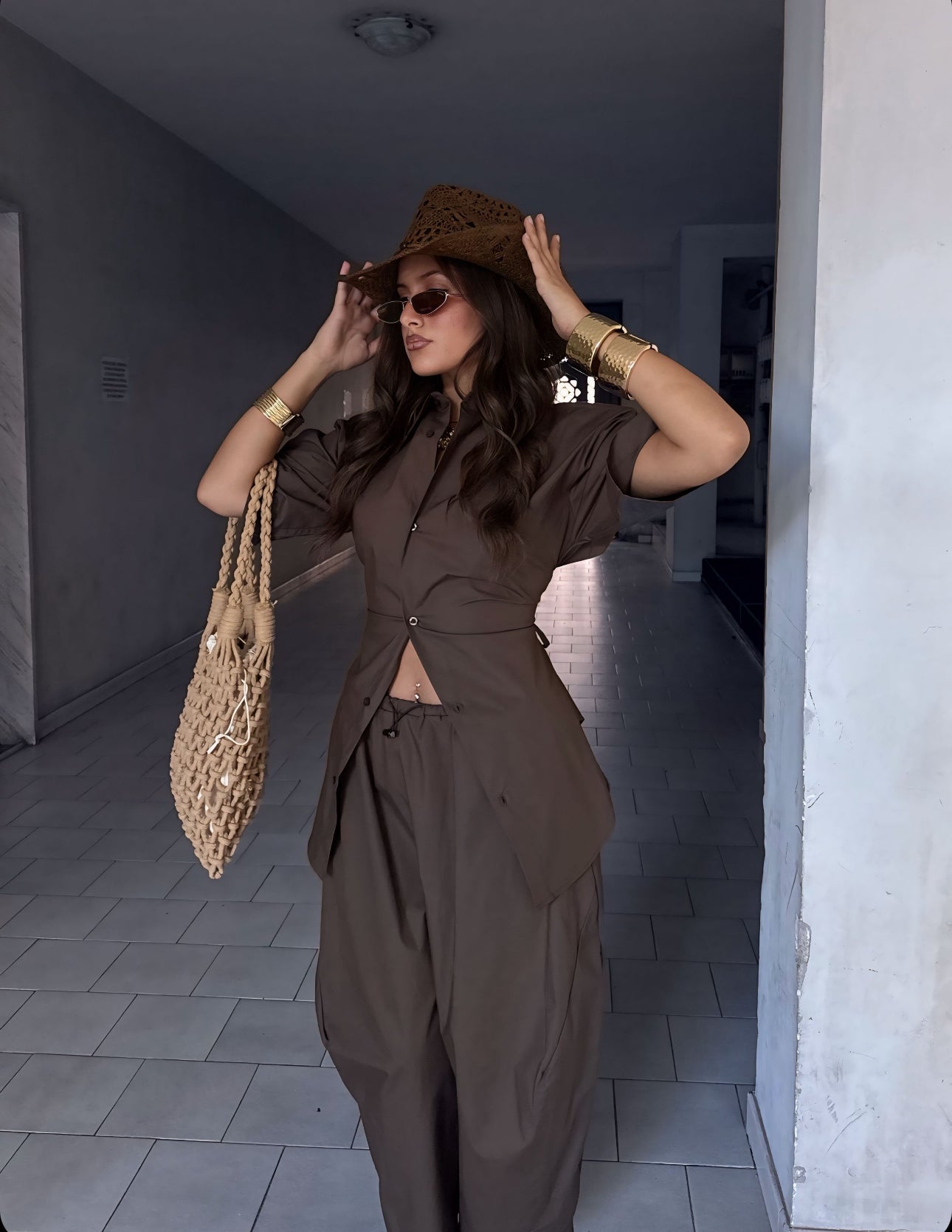 Coordinato iraida marrone