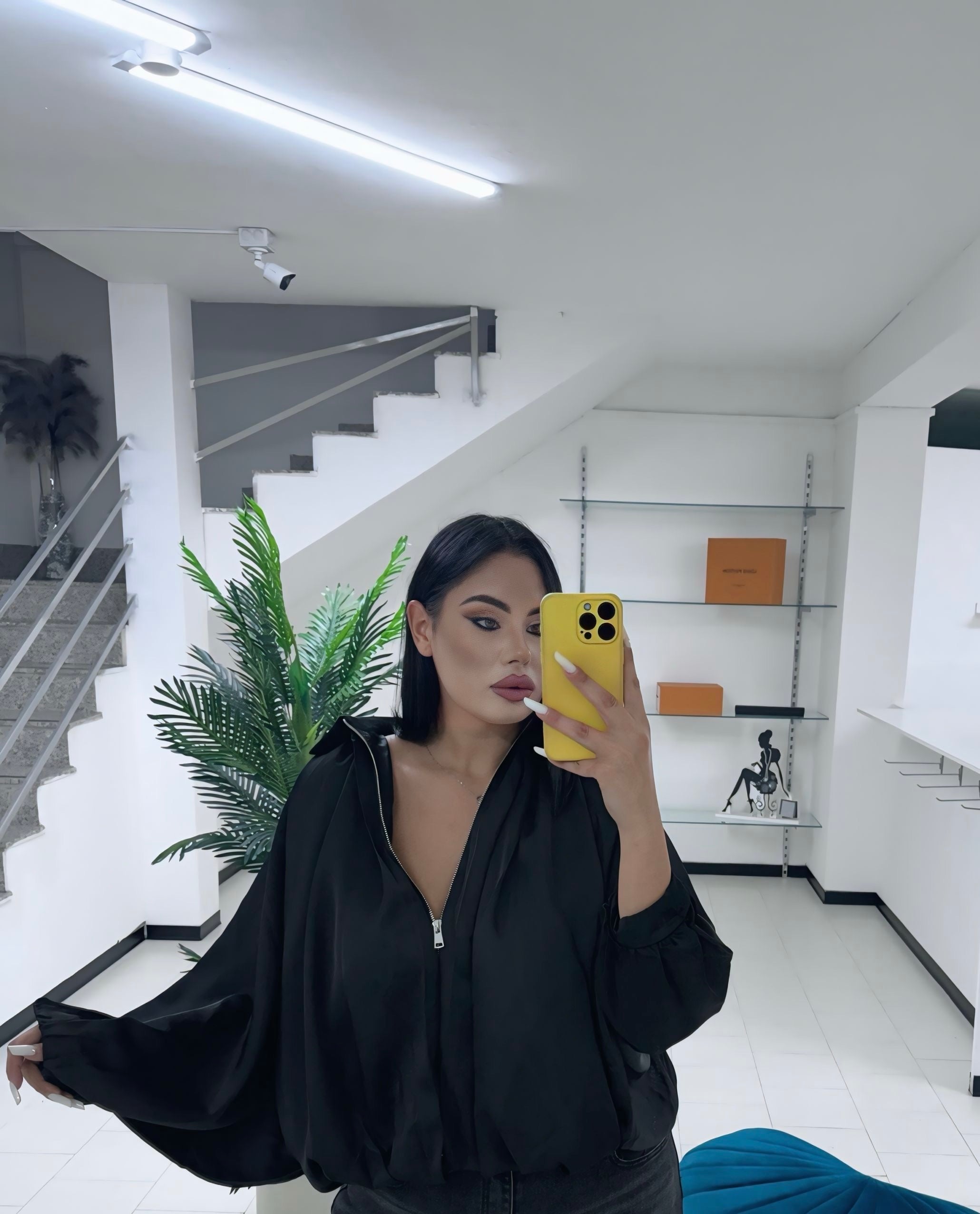 Giubbotto in raso curvy