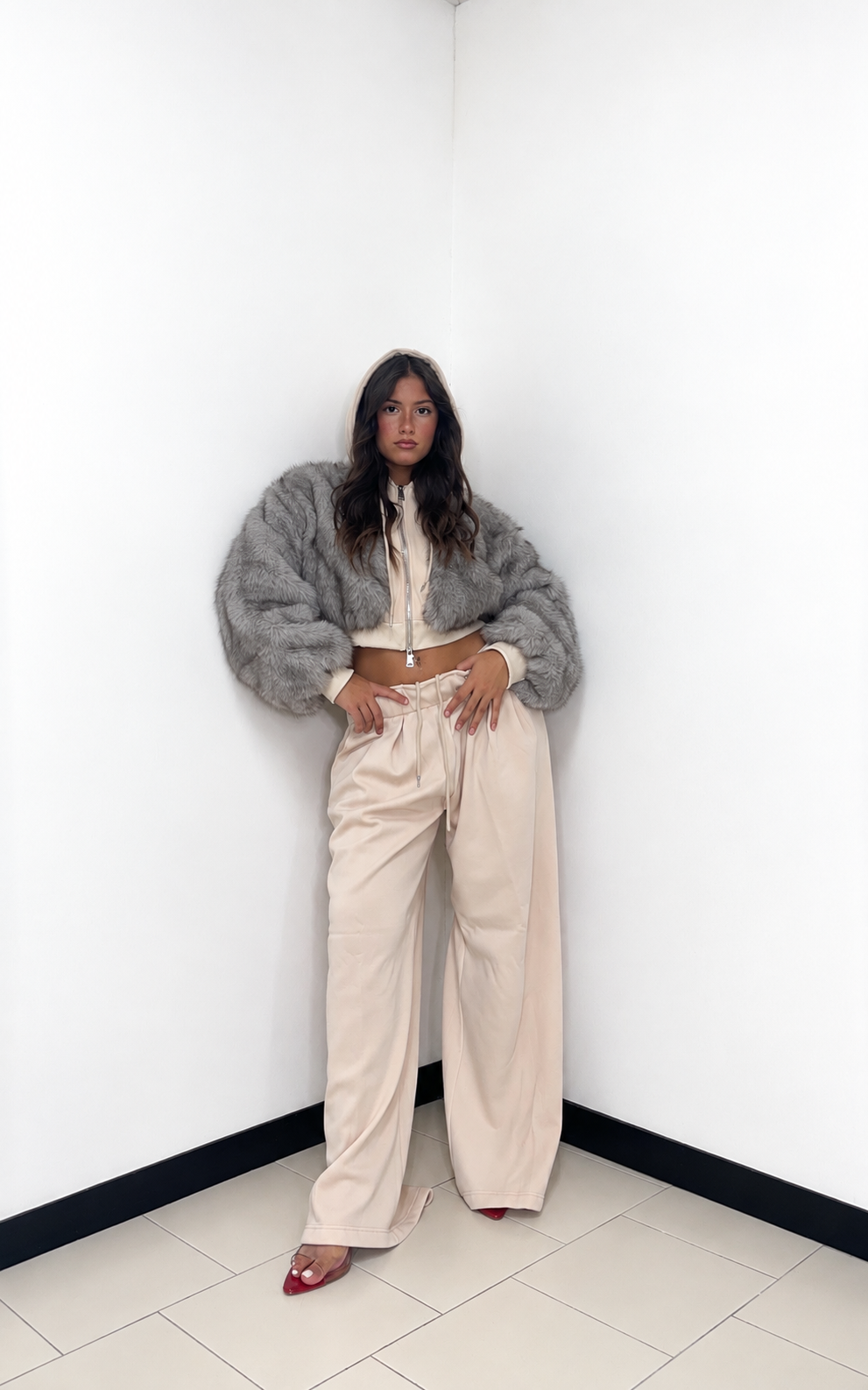 COMPLETO FUR GLAM BEIGE