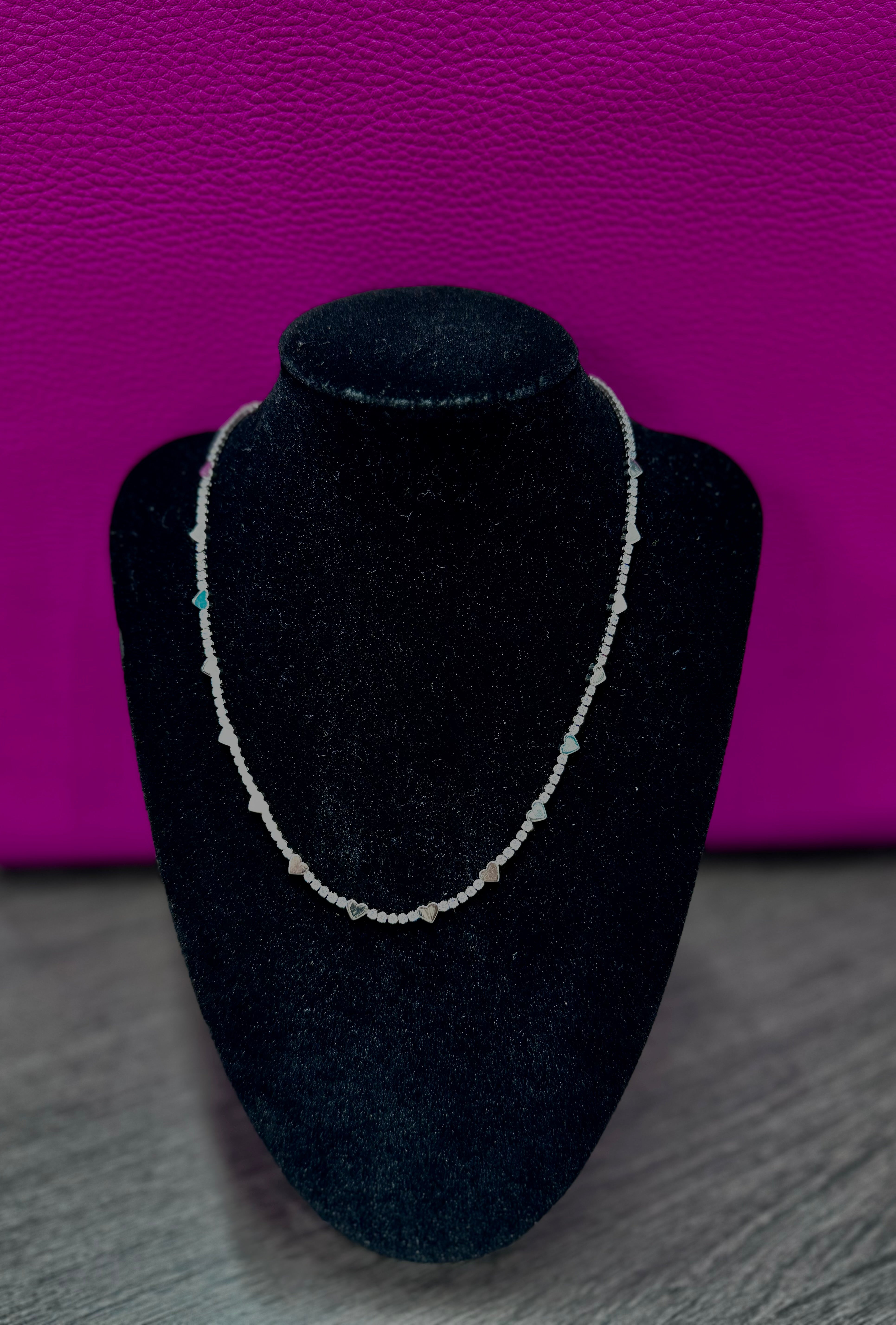 Collana cuoricini argento