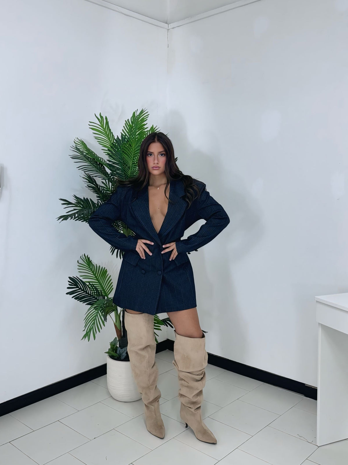 Blazer Gessato Waist