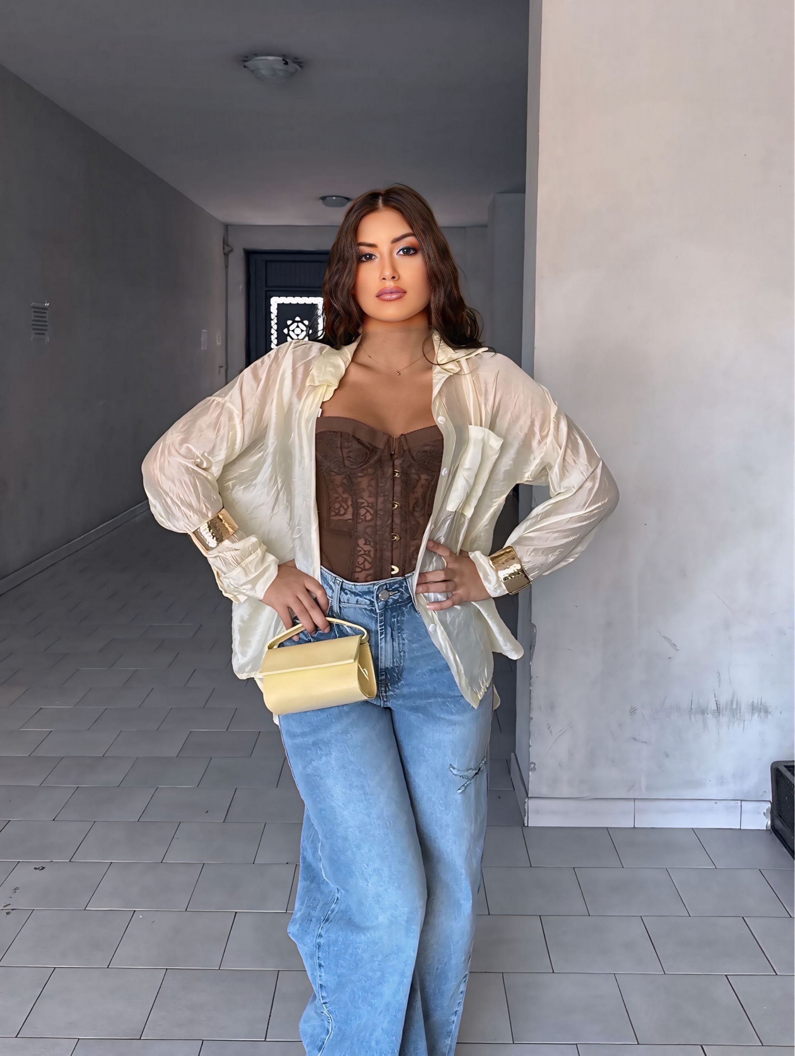 Camicia velata yellow