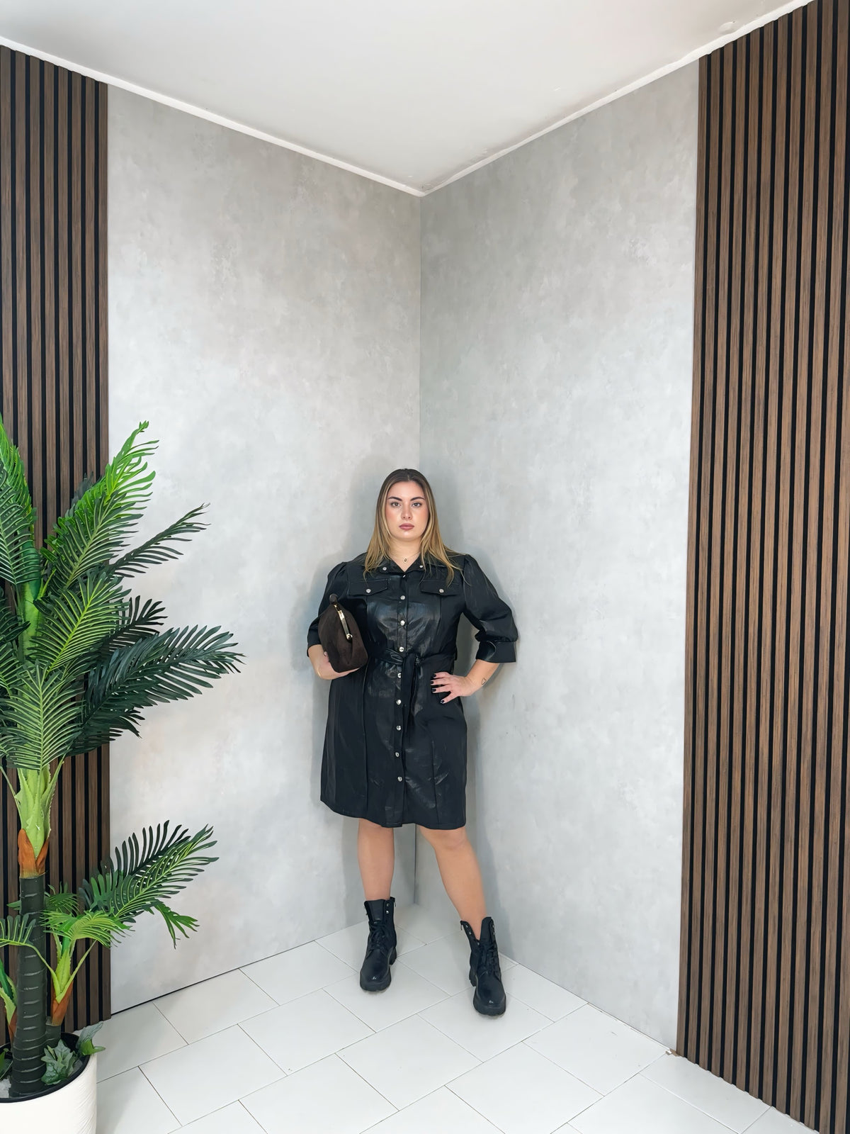 Abito in ecopelle black