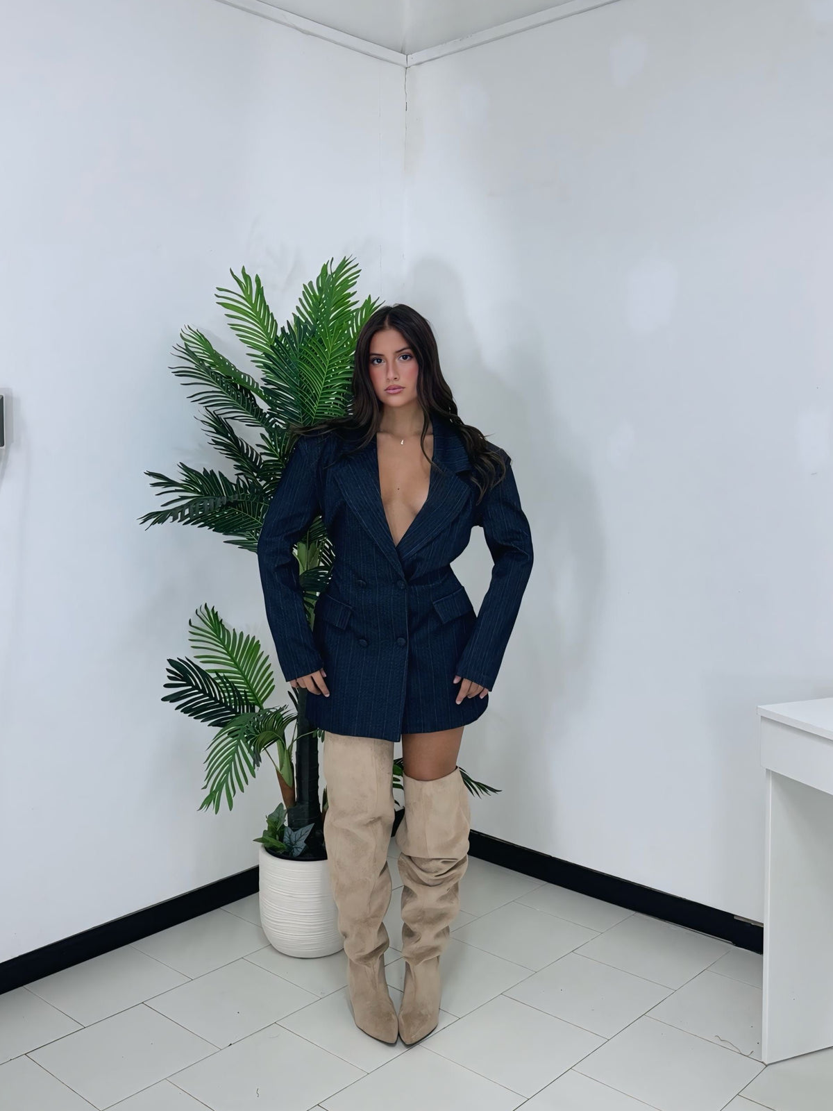 Blazer Gessato Waist