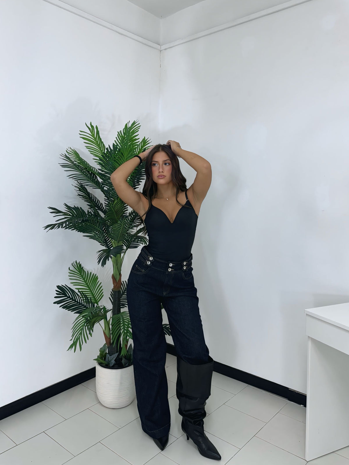 Jeans Palazzo Dark Denim