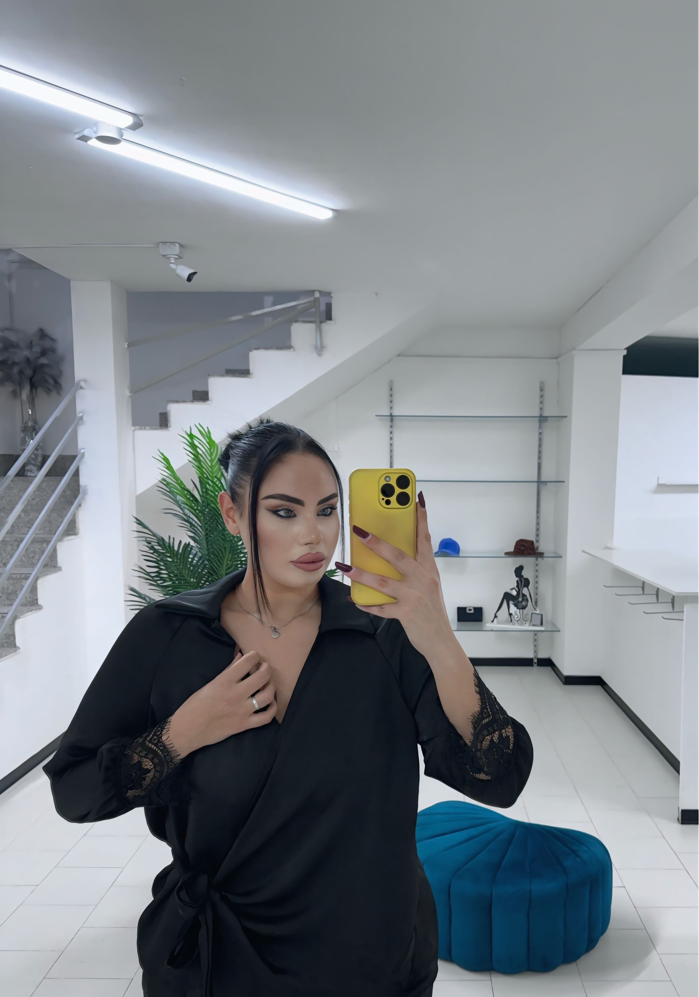 Coordinato in raso black