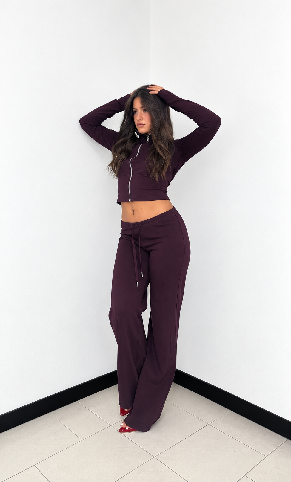 COMPLETO SPORTY CHIC BORDEAUX