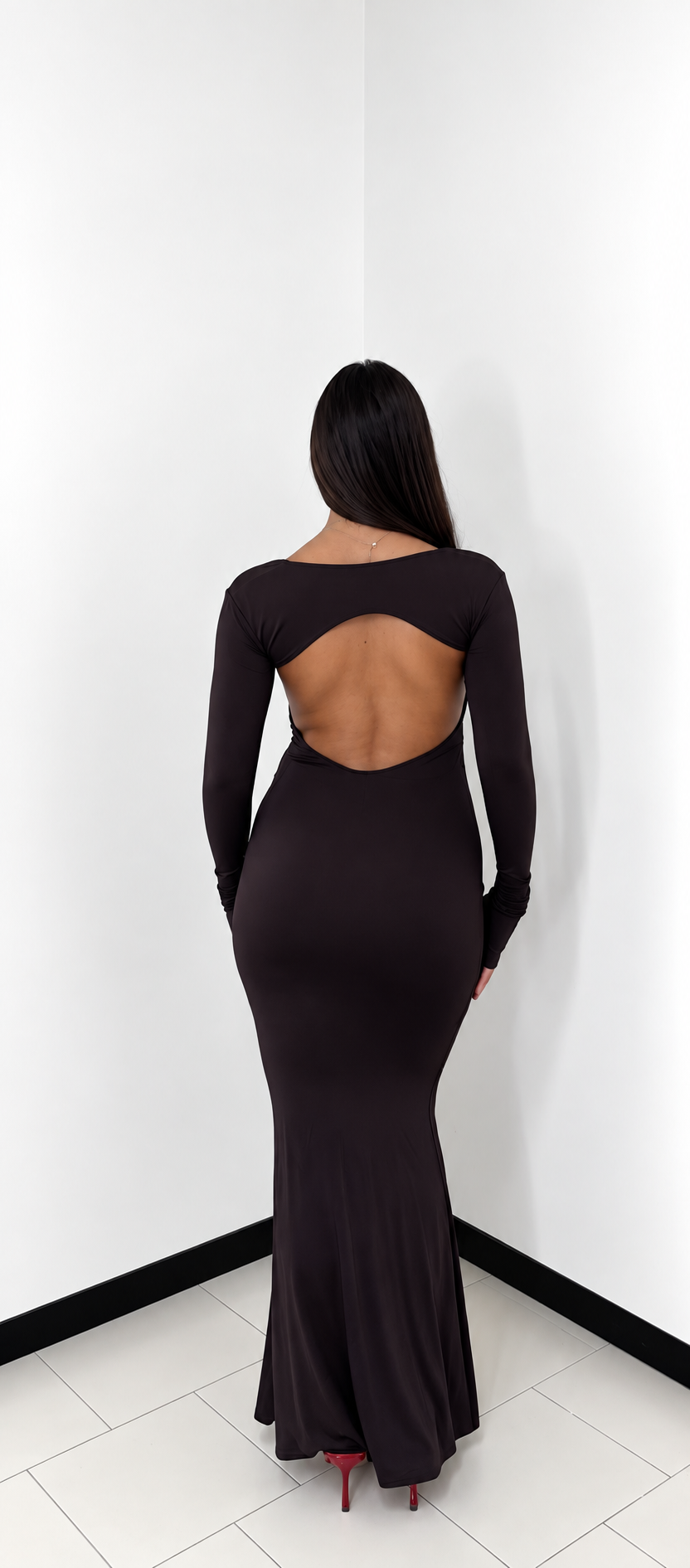 Abito second skin chocolate brown