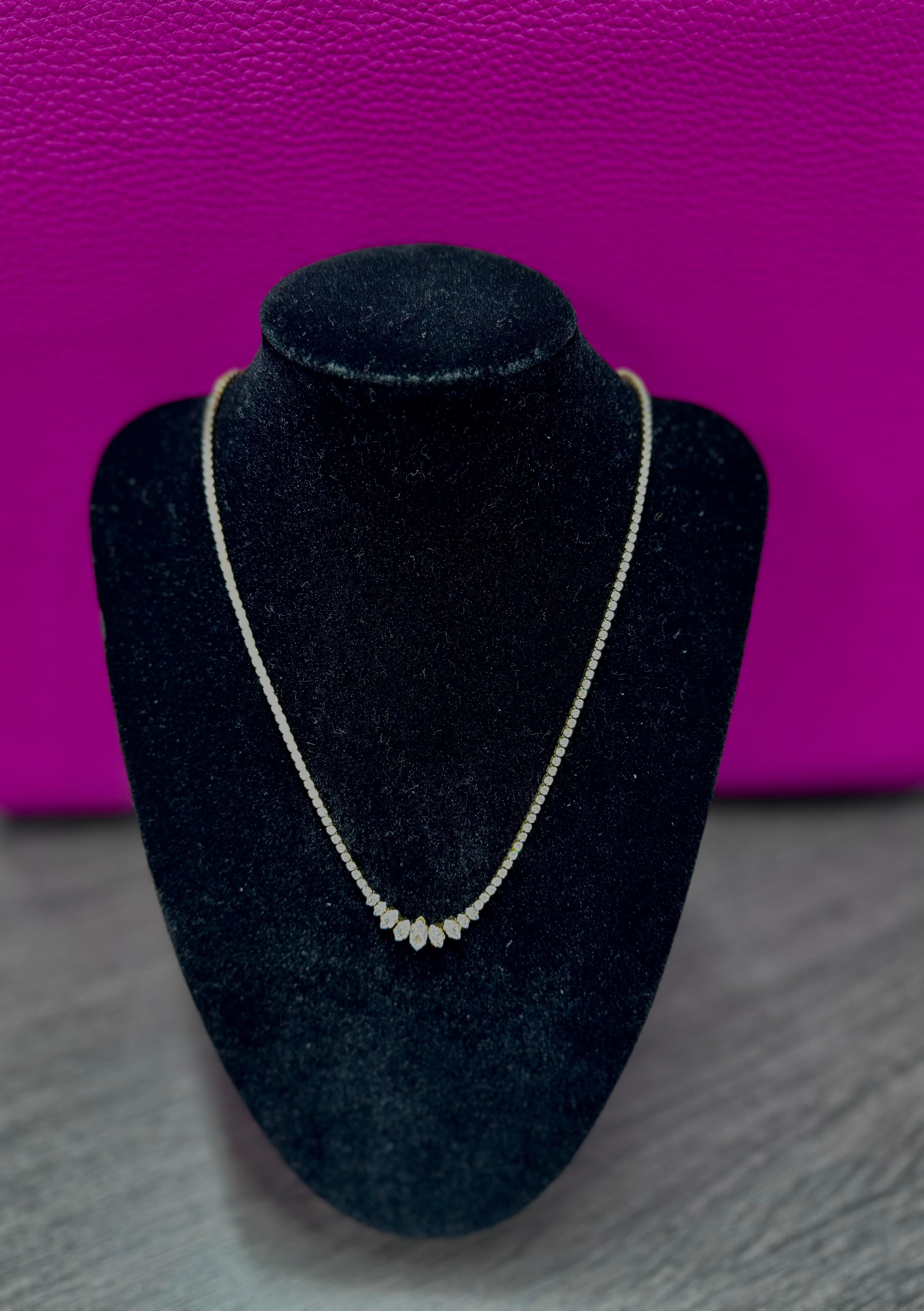Collana tennis oro