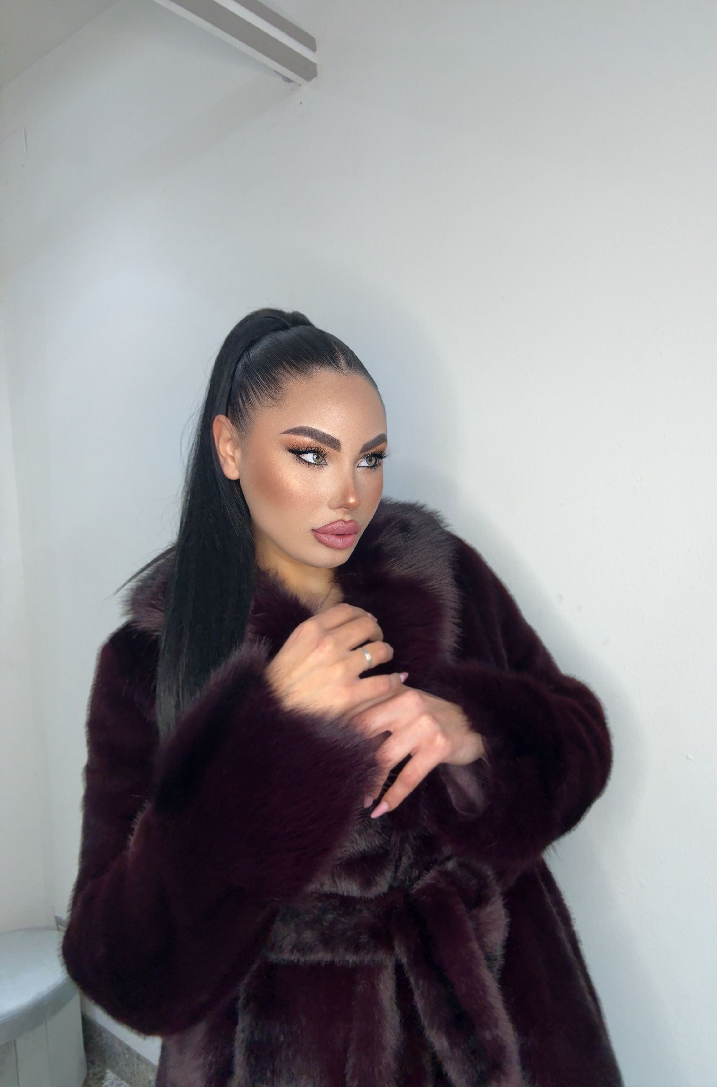 Pelliccia Sharon bordeaux