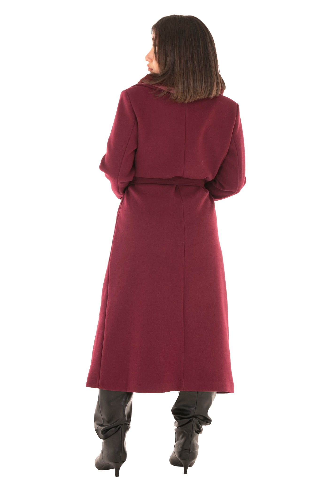 Cappotto glamour bordeaux