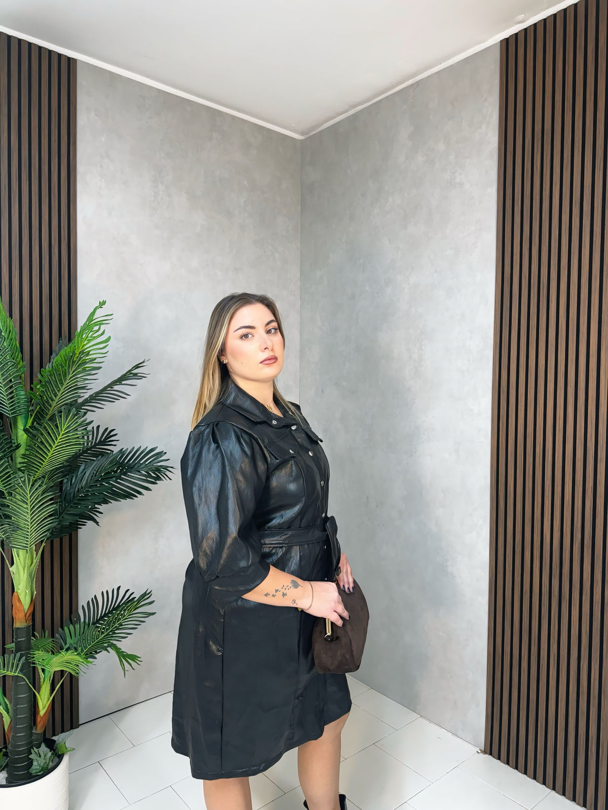 Abito in ecopelle black