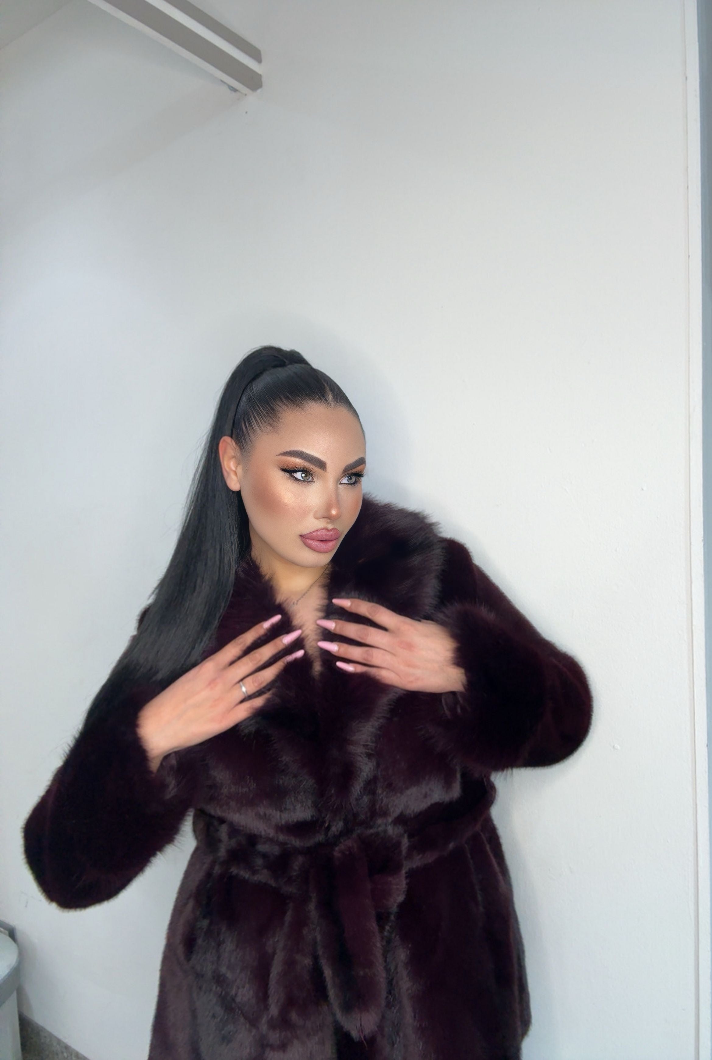 Pelliccia Sharon bordeaux