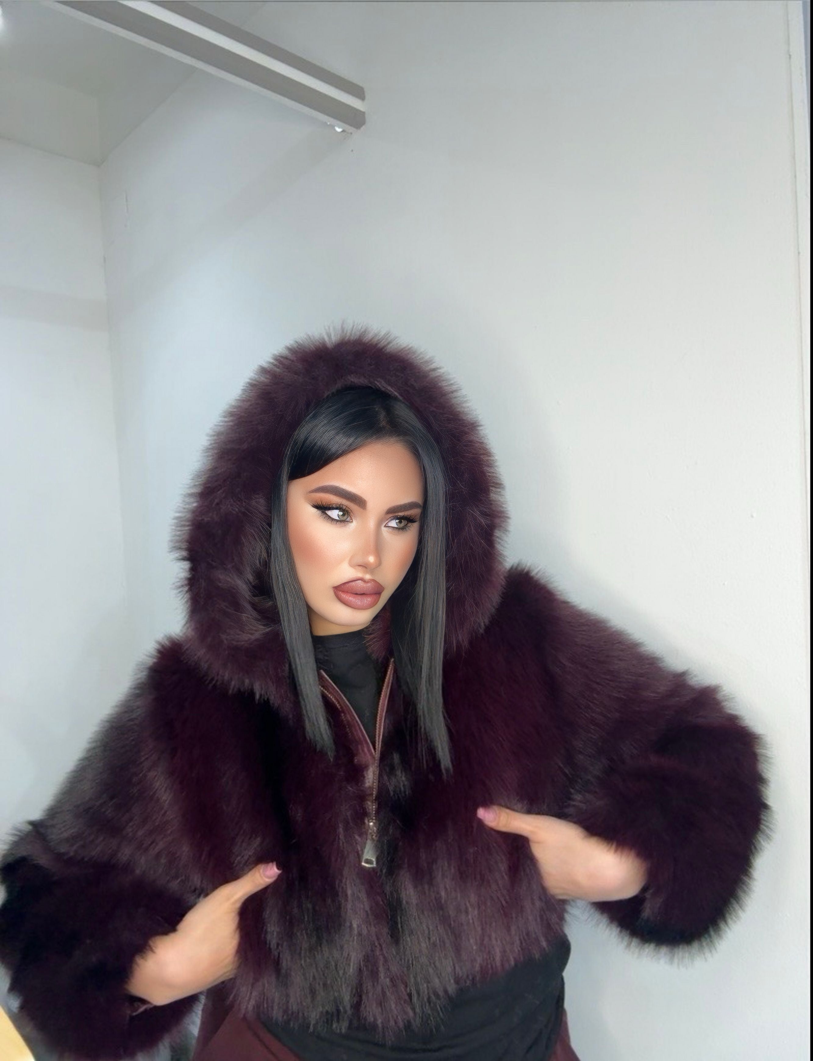 Pelliccia Dalila bordeaux