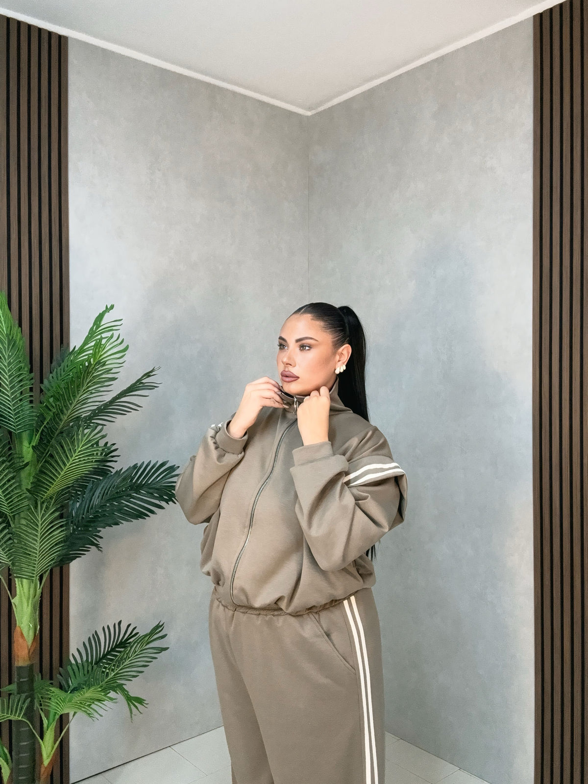 Tuta Curvy xalw tortora