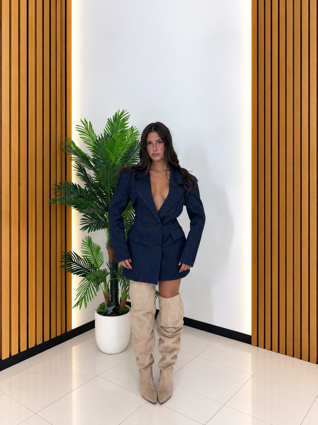 Blazer Gessato Waist
