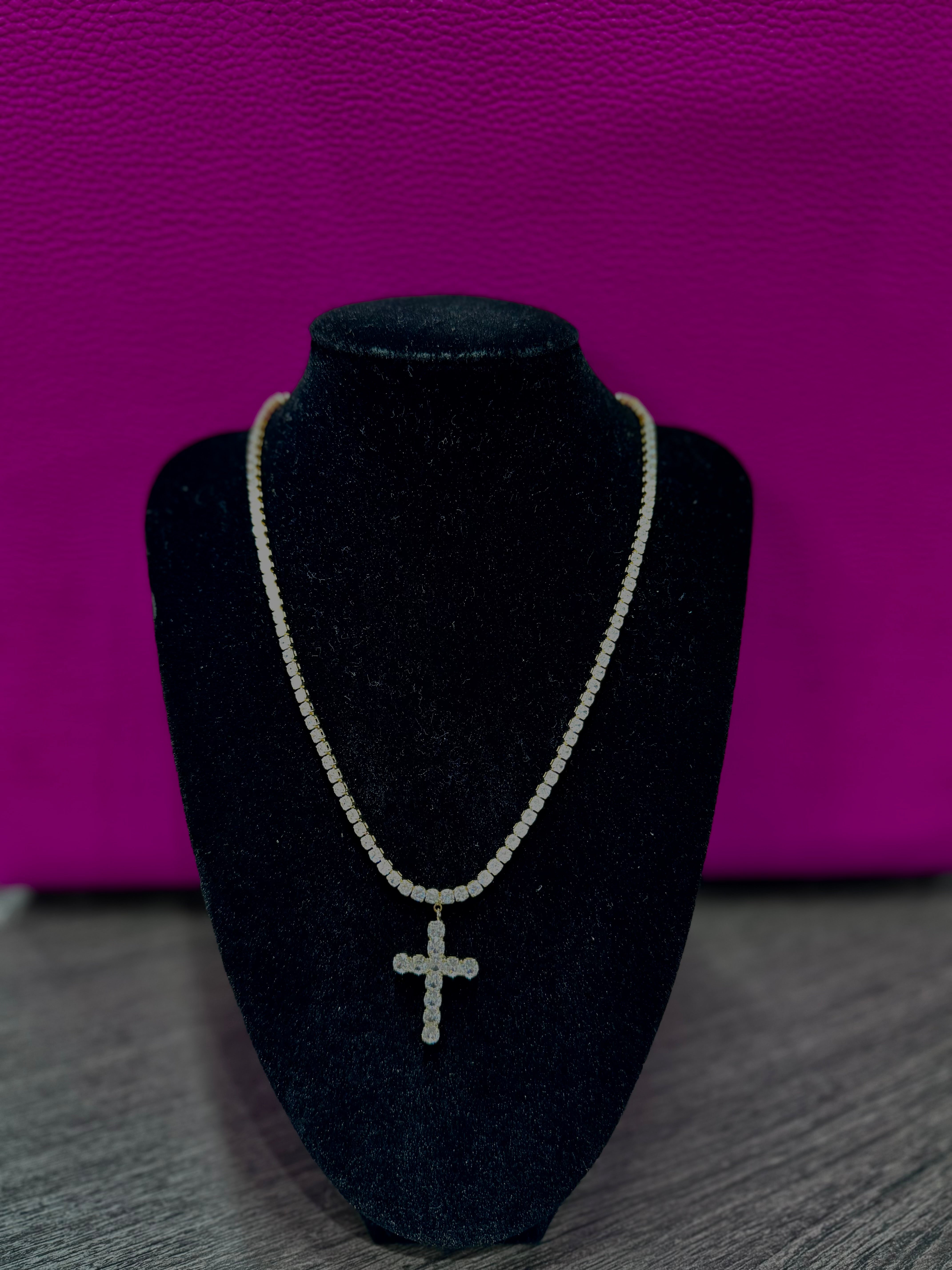 Collana croce oro