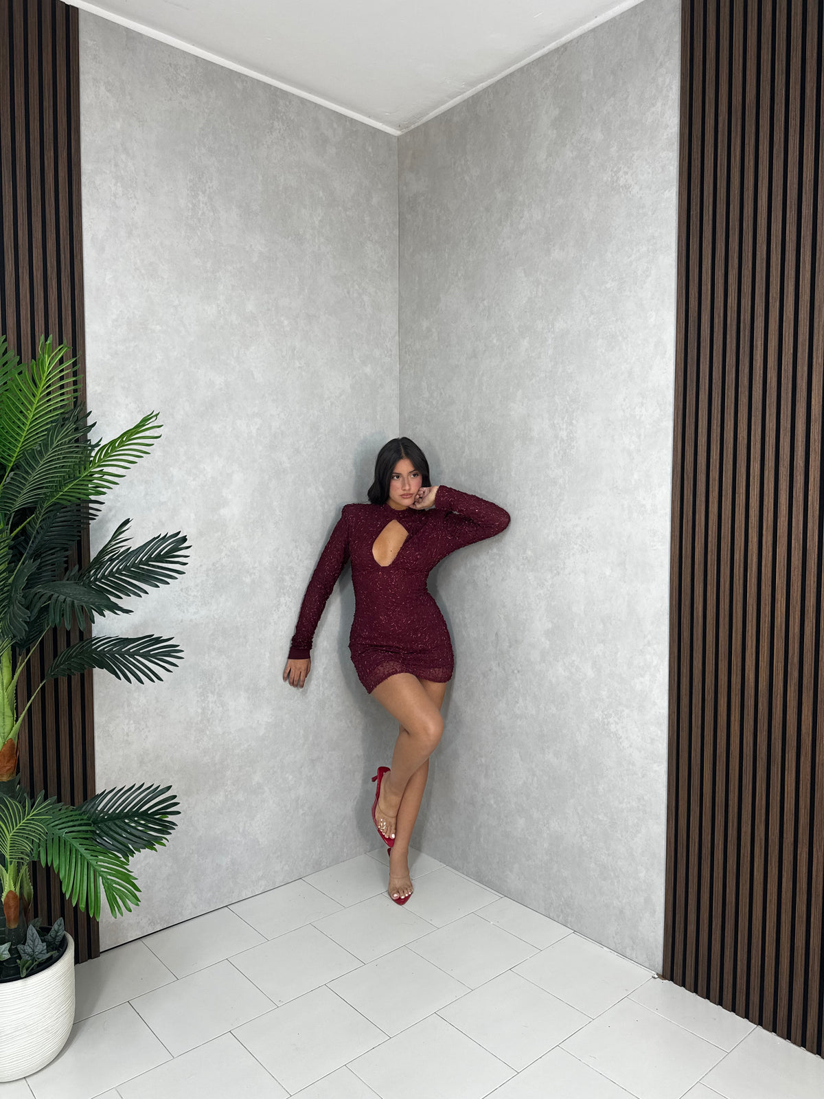 Abito Burgundy Elegance
