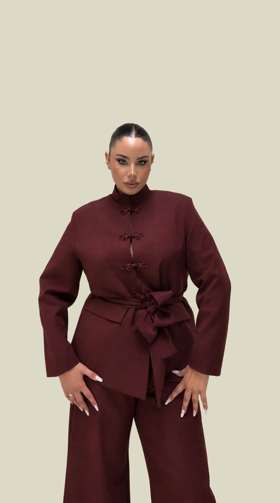 Tailleur elan bordeaux
