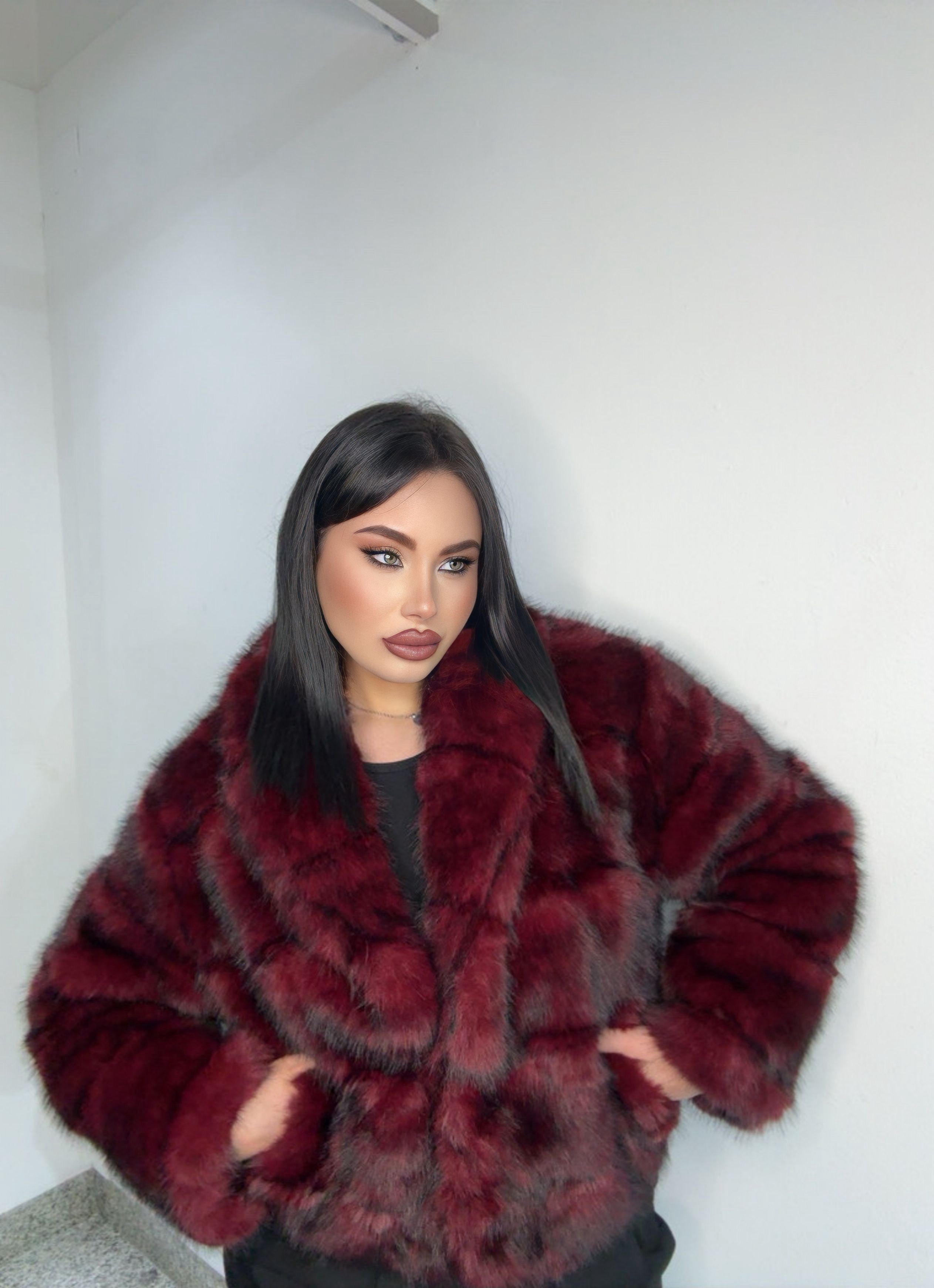 Pelliccia J515 bordeaux