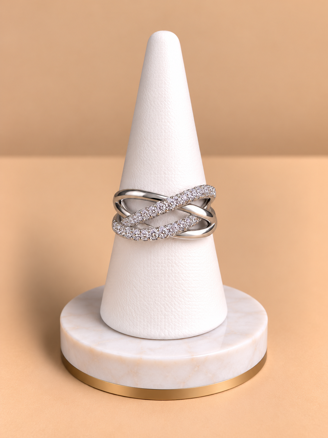 Anello Infinity argento con Diamanti