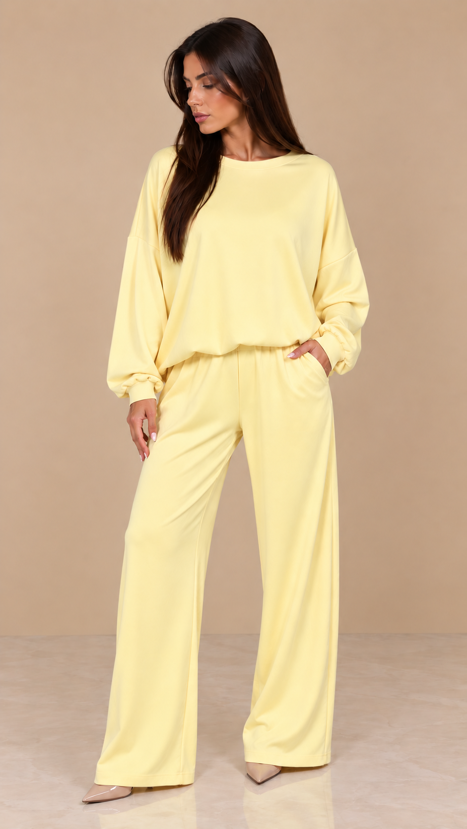 Tuta Soft Essential giallo pastello