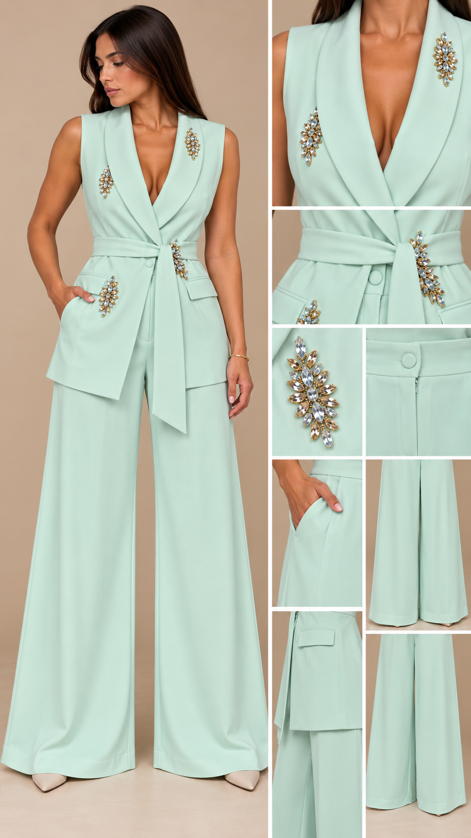 Tailleur Jewel Elegance Verde Acqua
