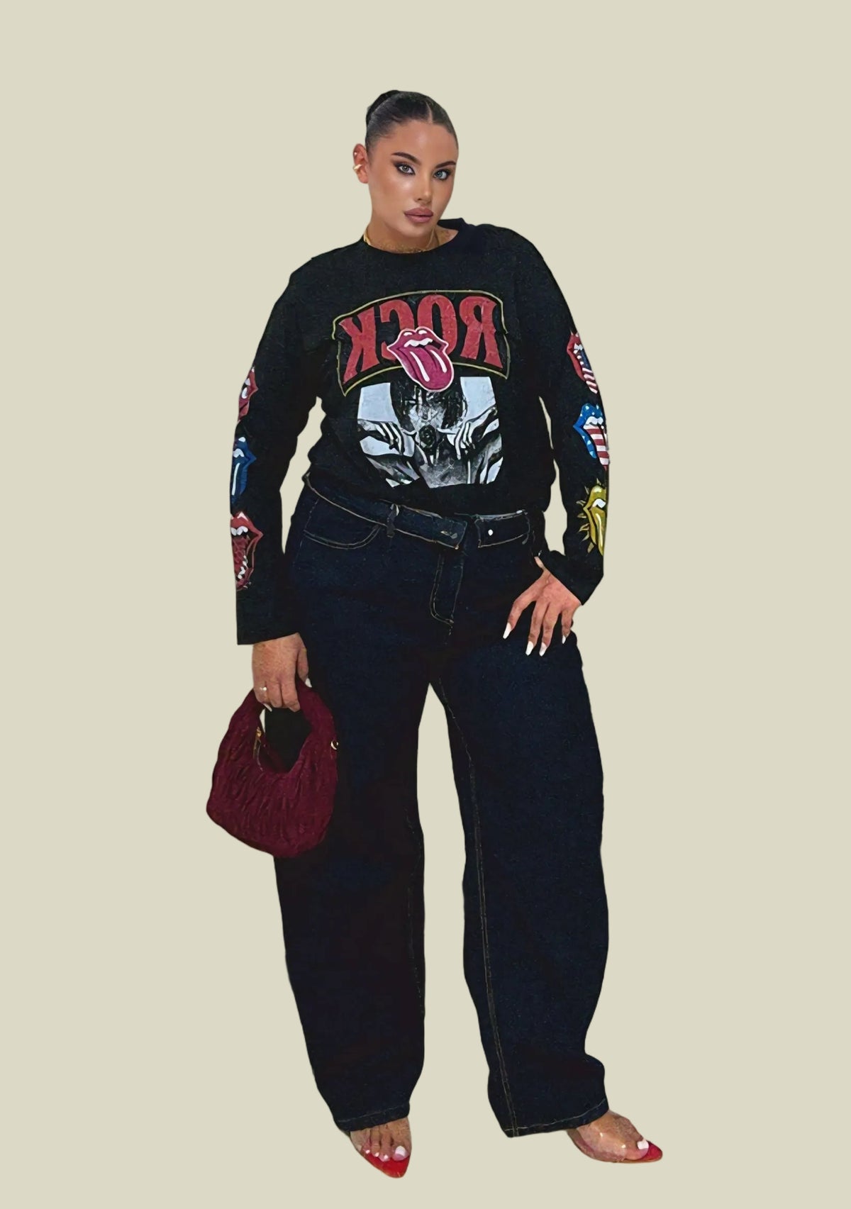 Jeans wide leg denim 193 Curvy
