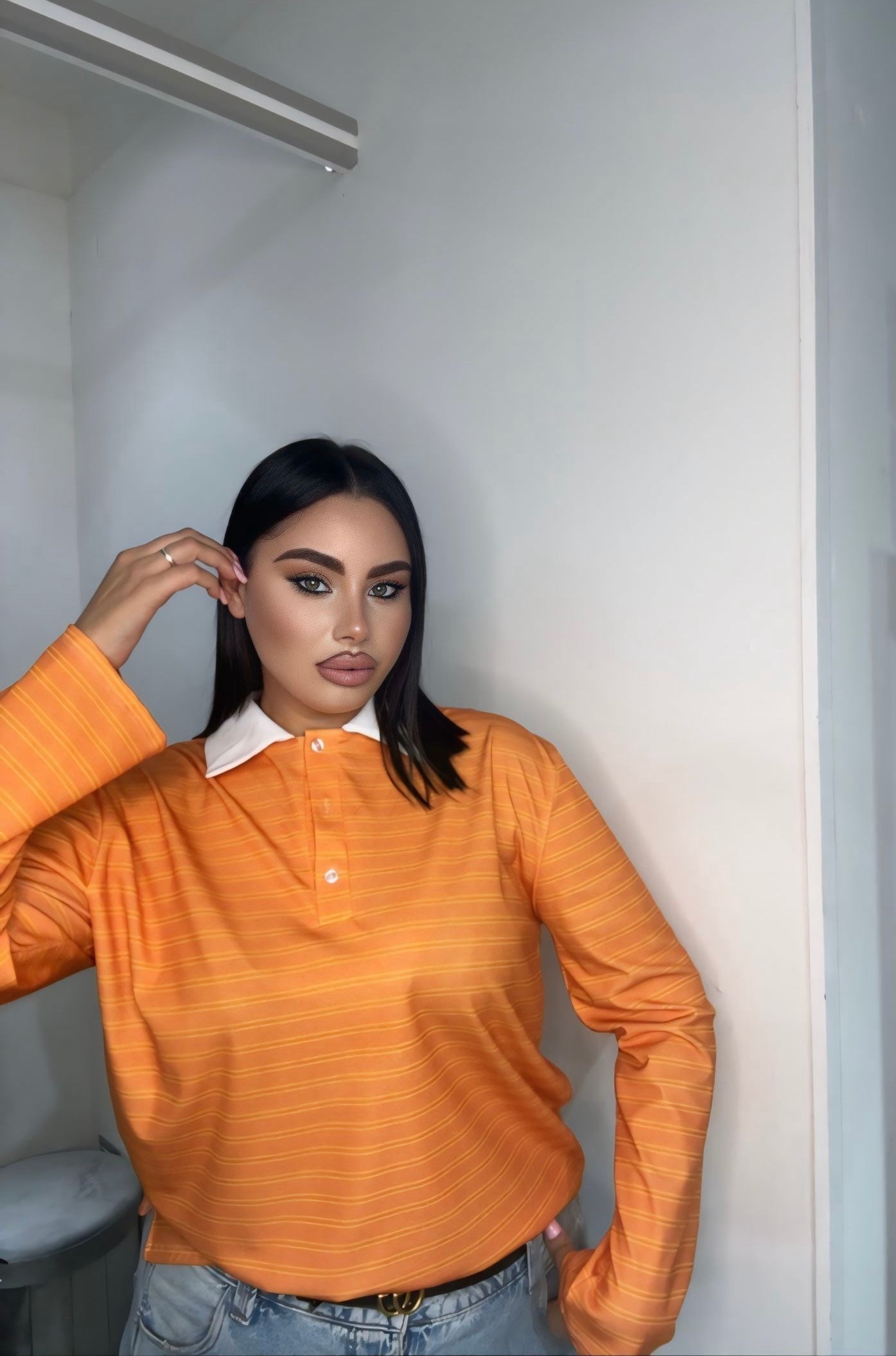 Polo orange curvy