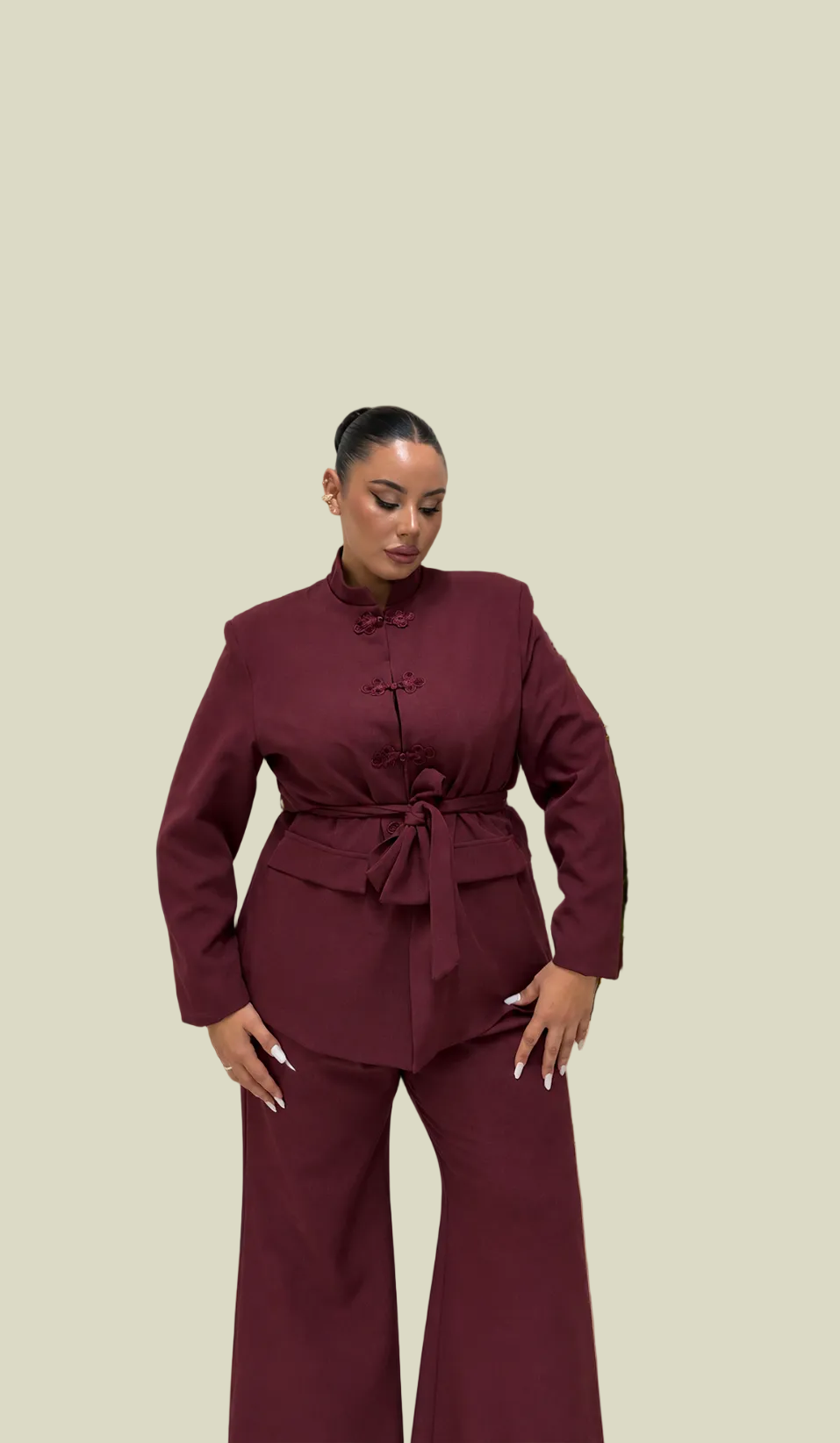 Tailleur elan bordeaux