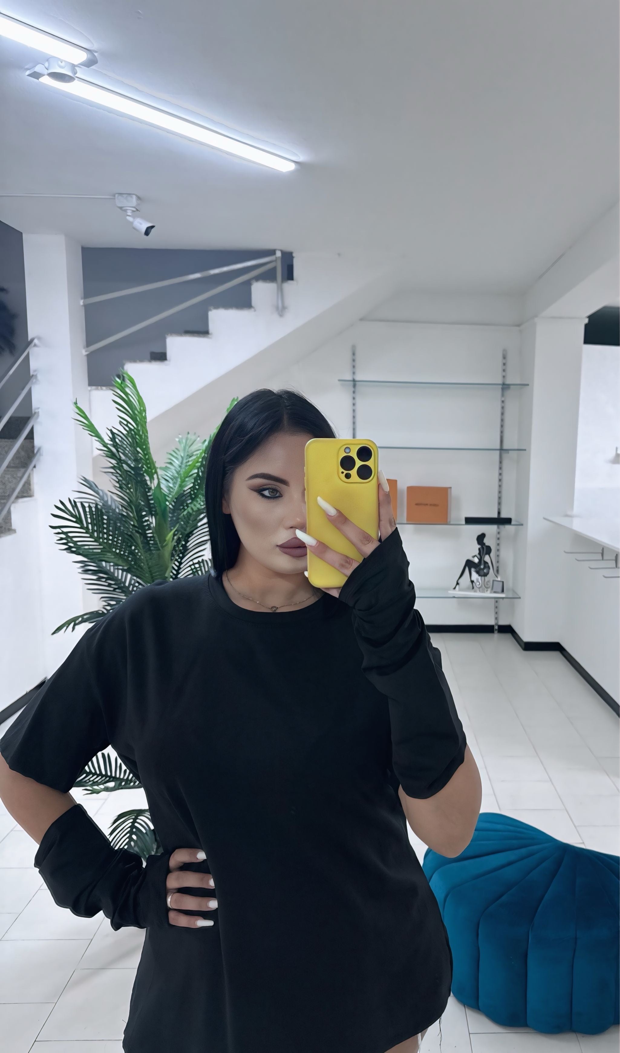 T-shirt con manicotti curvy