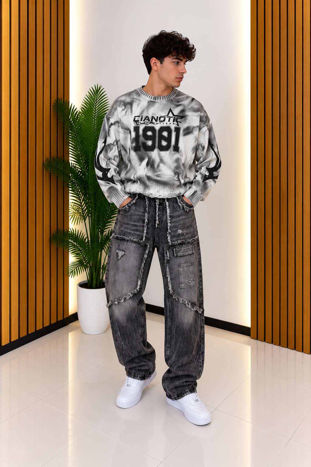 Jeans CIANOTIC BAGGY grigio