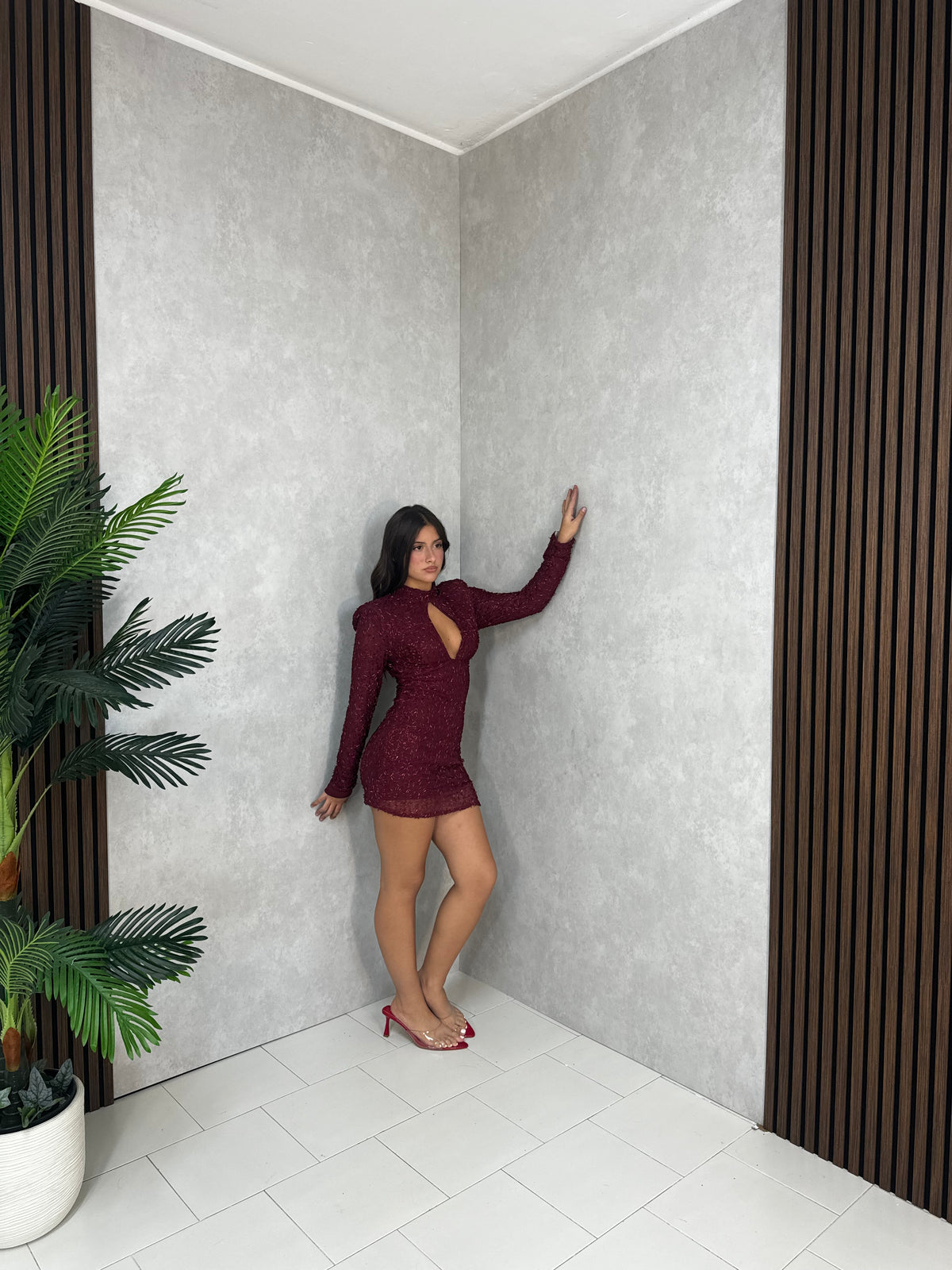Abito Burgundy Elegance