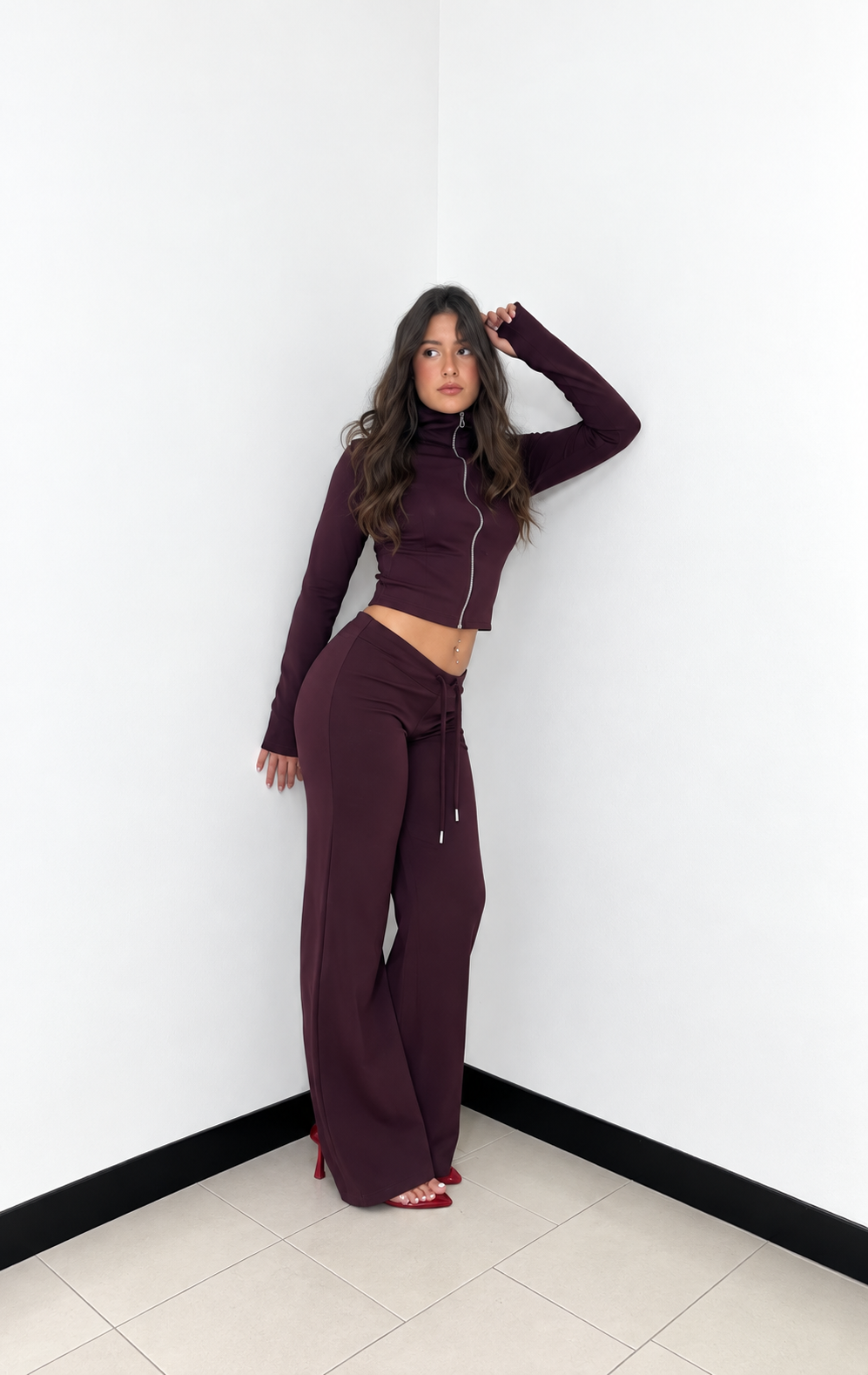 COMPLETO SPORTY CHIC BORDEAUX