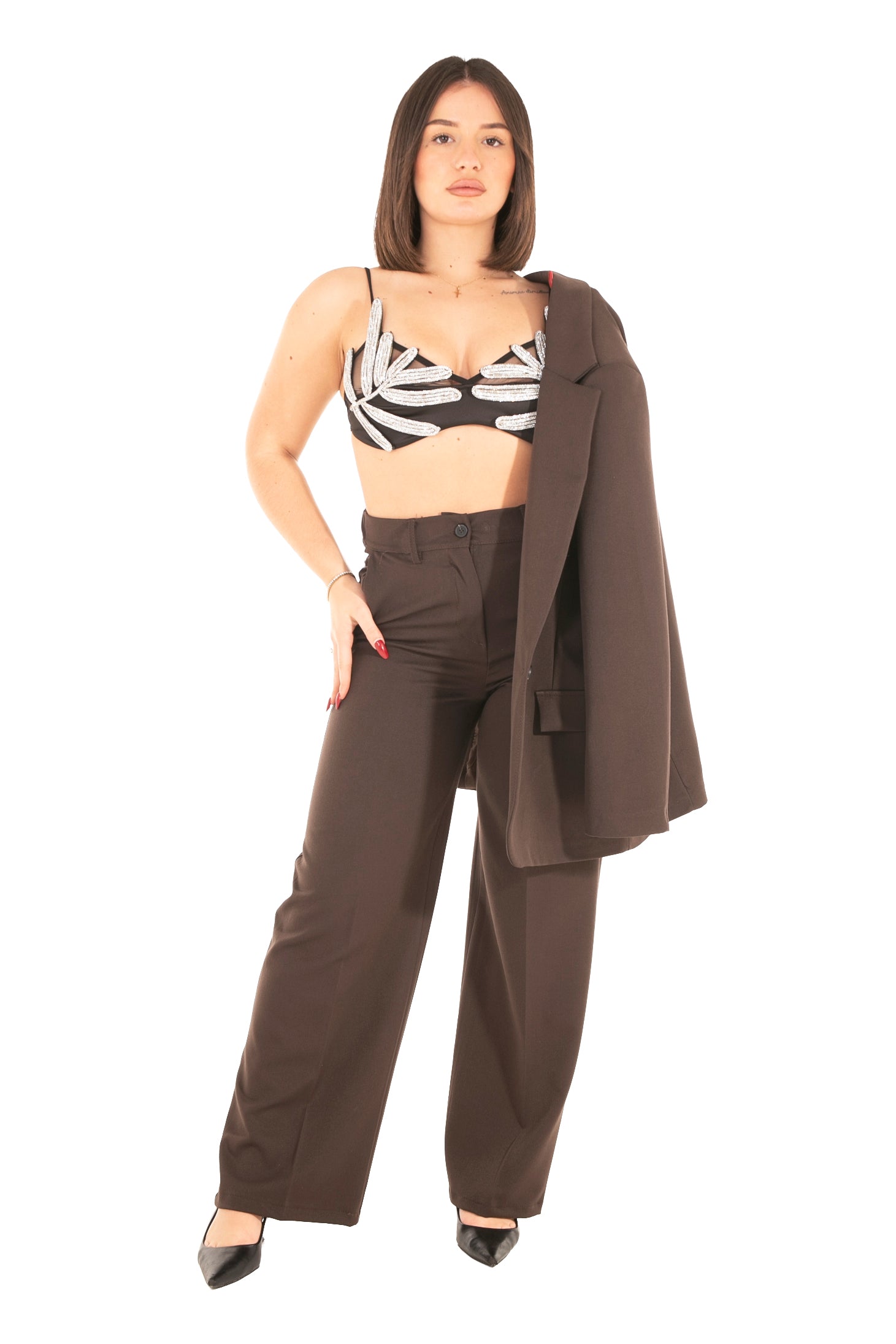 Tailleur Miranda marrone
