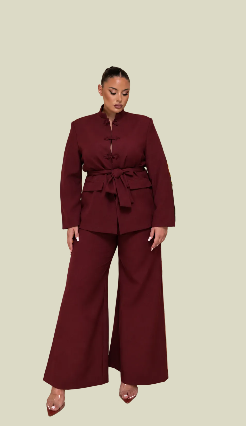 Tailleur elan bordeaux