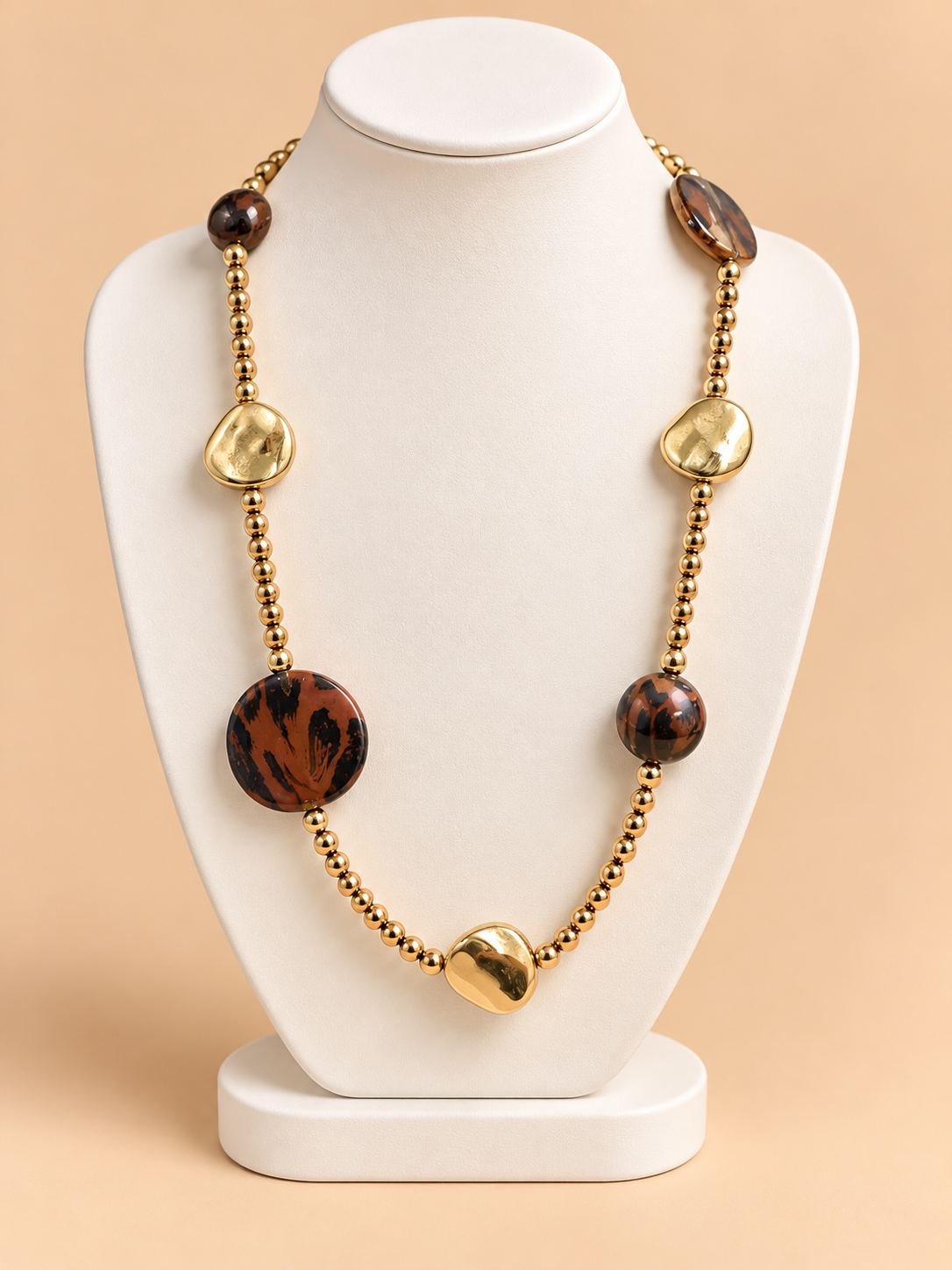 Collana Eleganza Dorata e Marrone