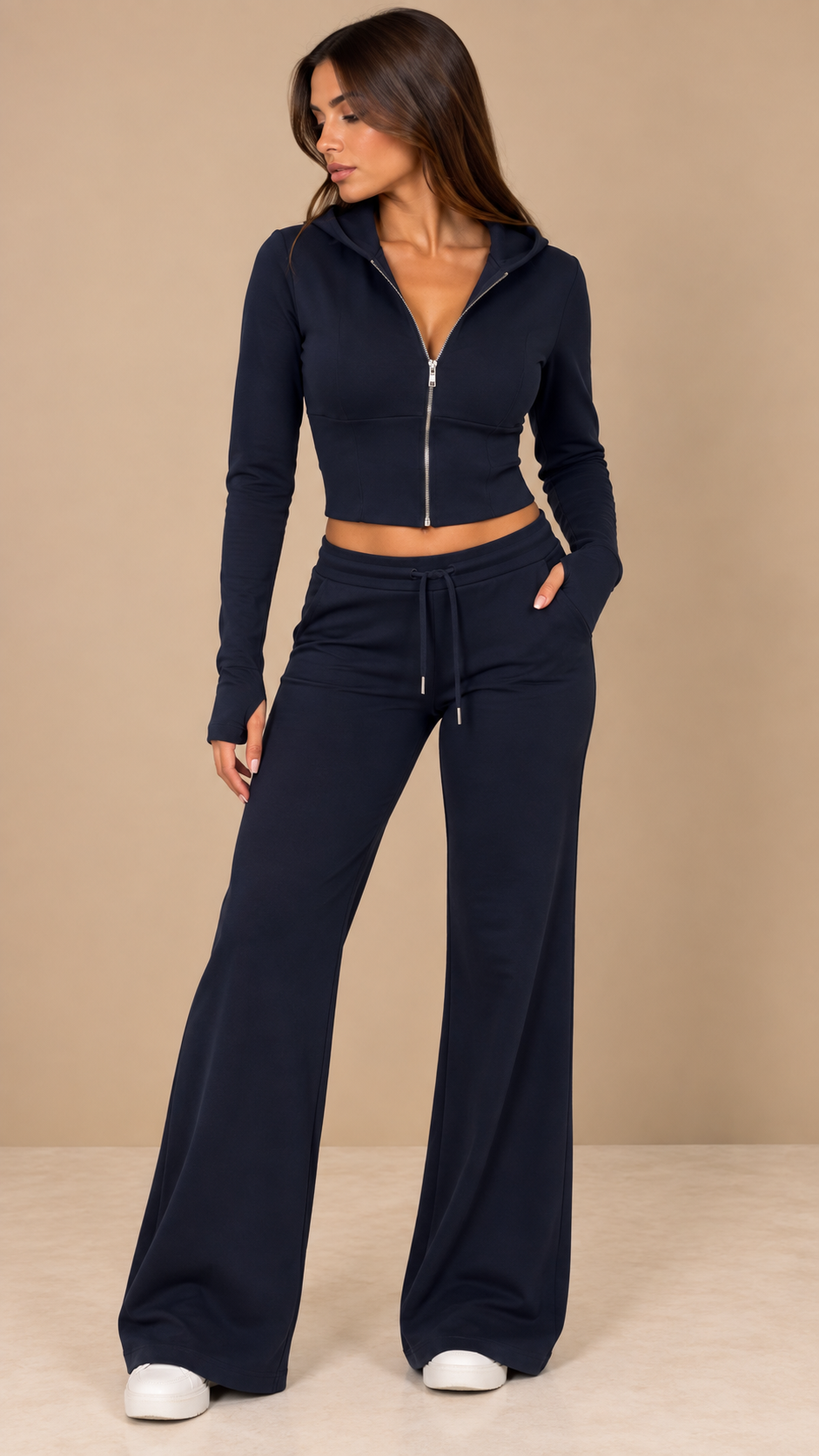 Completo Sporty Chic Blu Navy