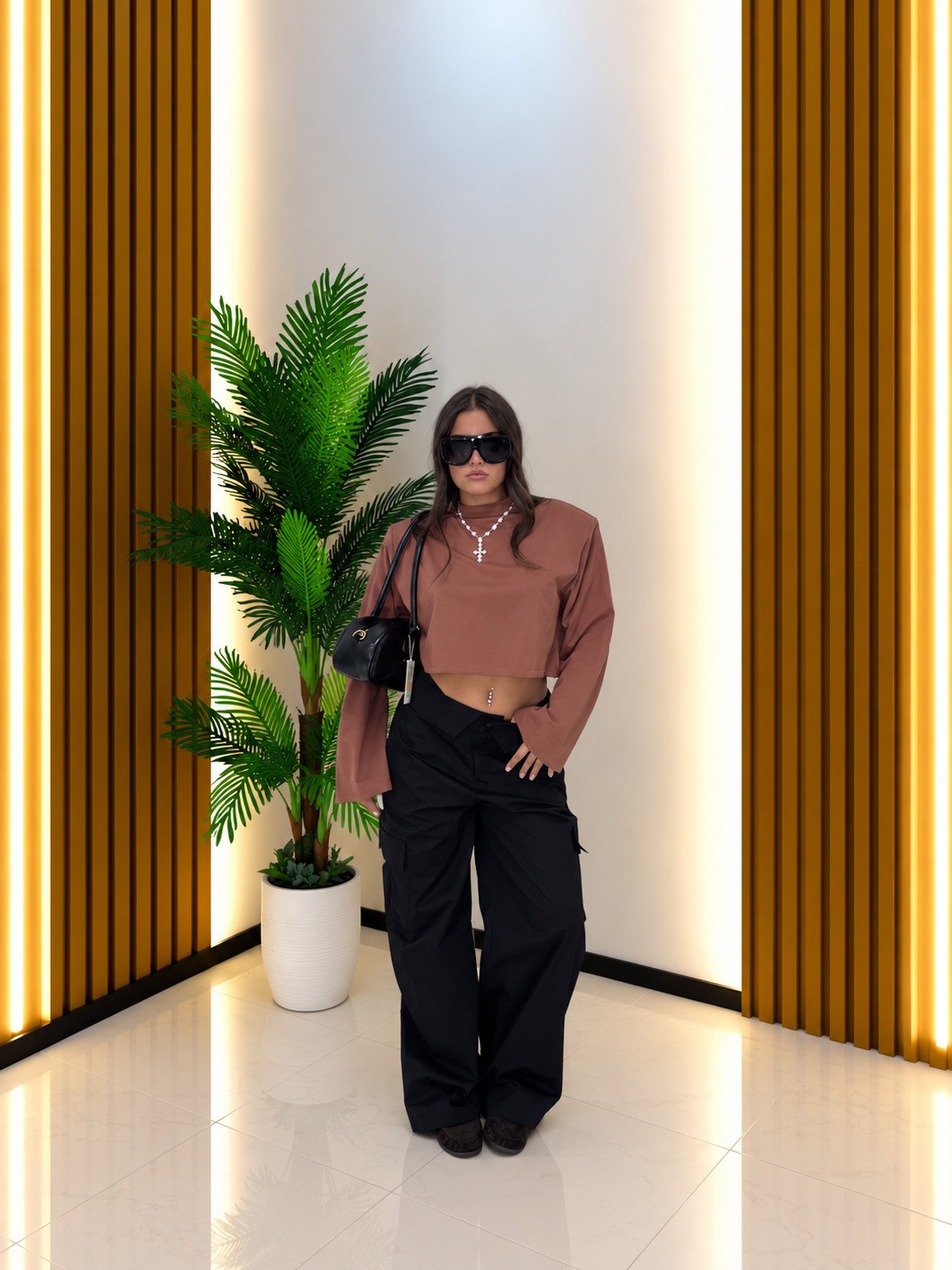 Pantalone Cargo Wide Leg