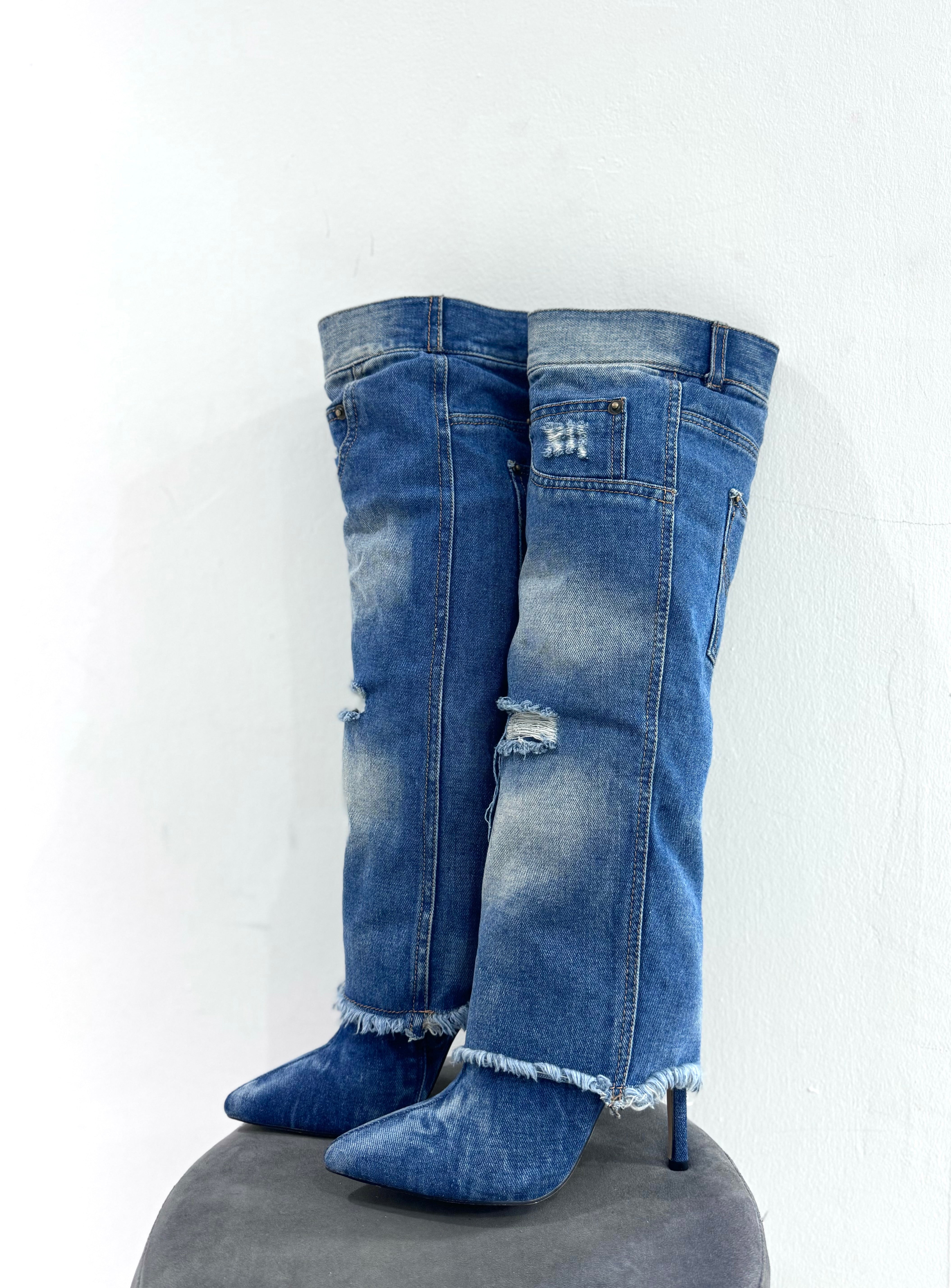 Stivale in denim 9857