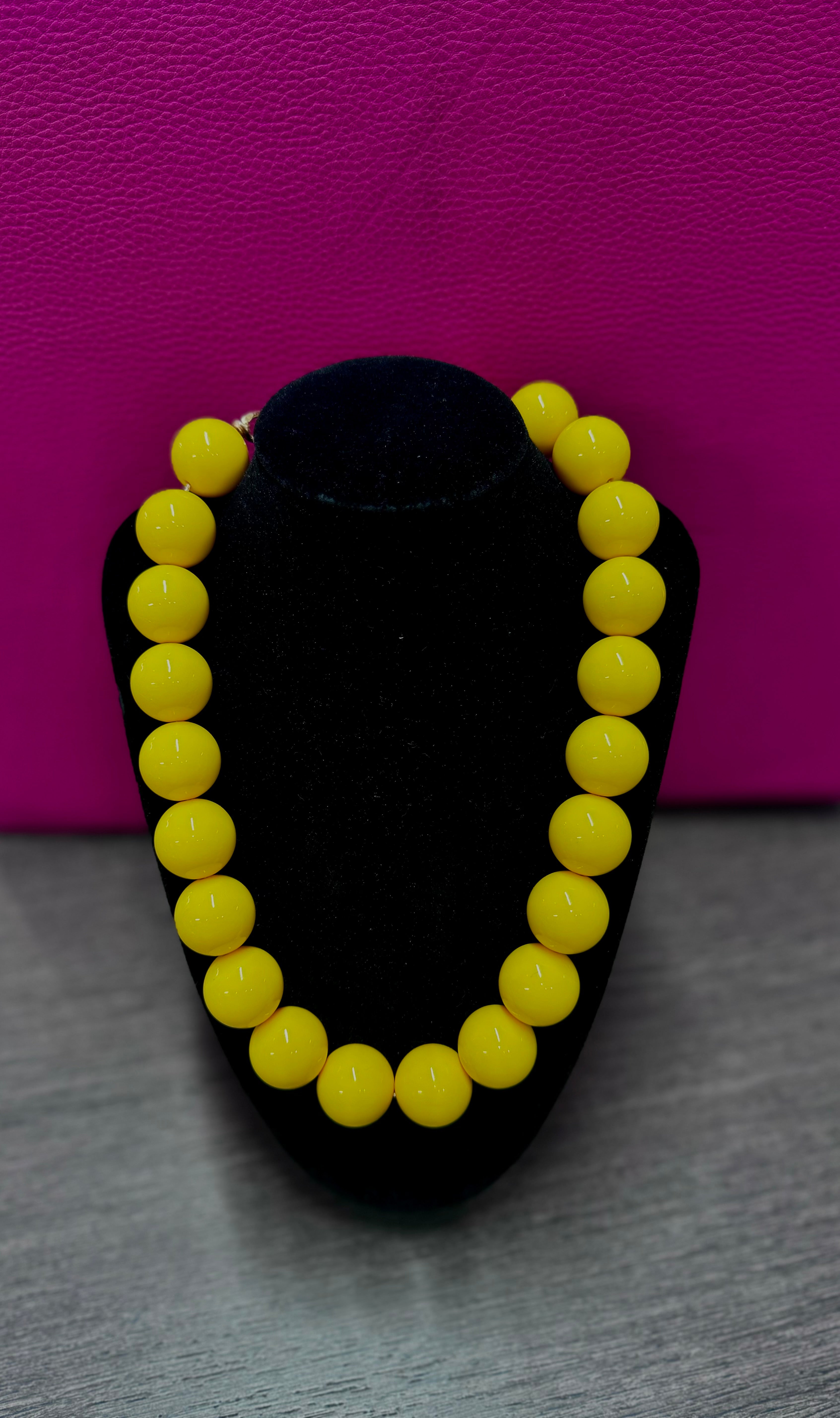 Collana perle gialla