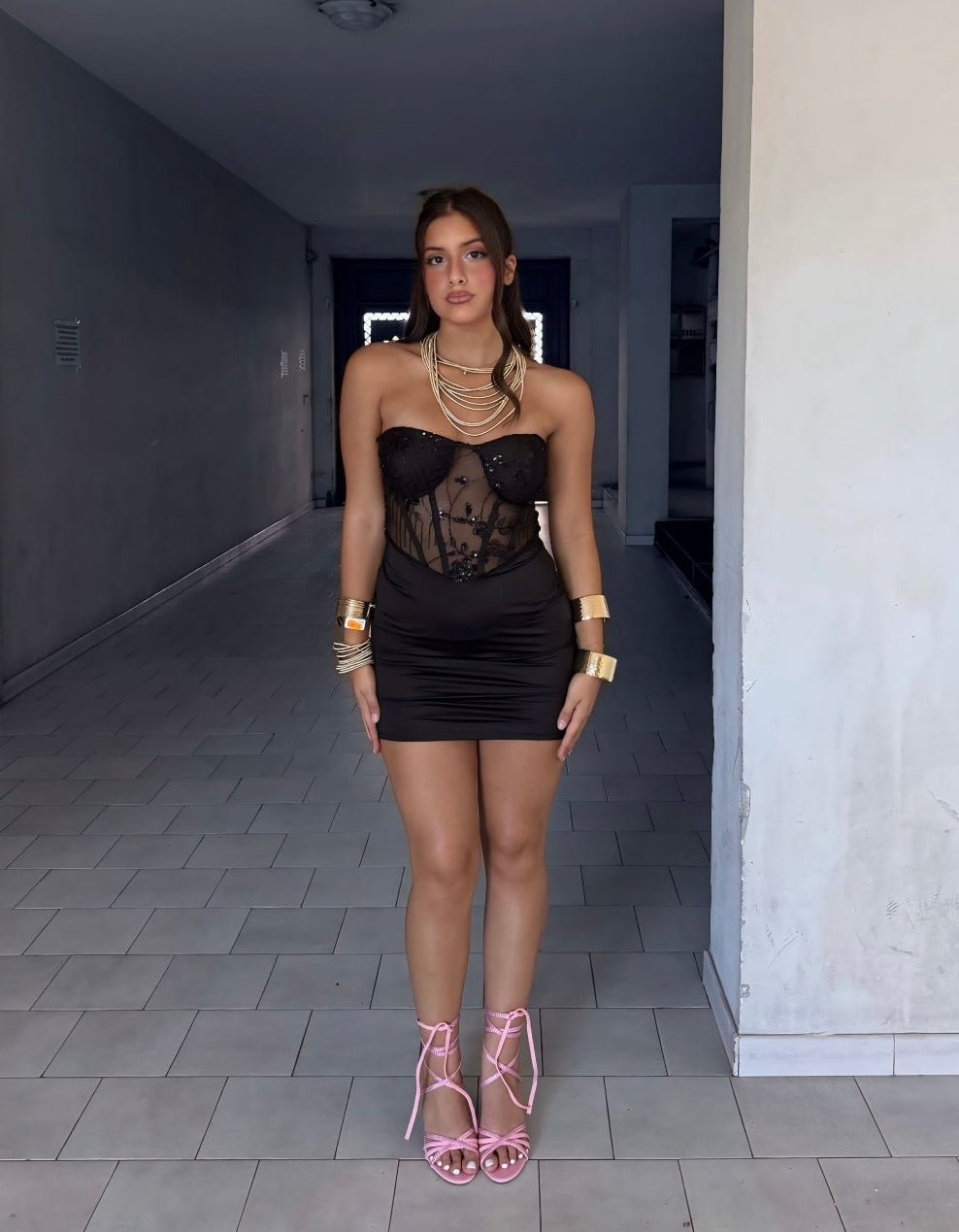 Mini dress halen black