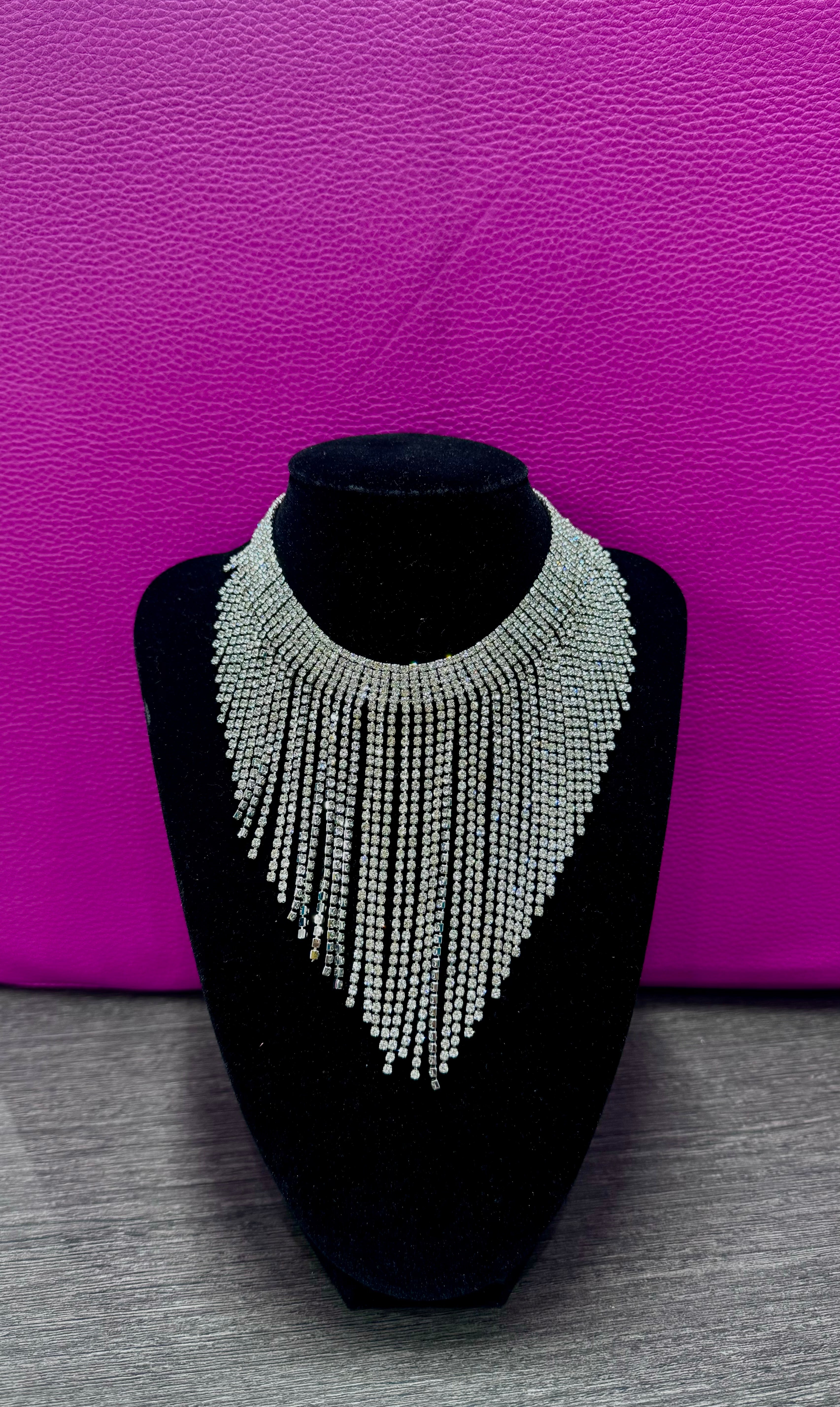 Collana tennis argento