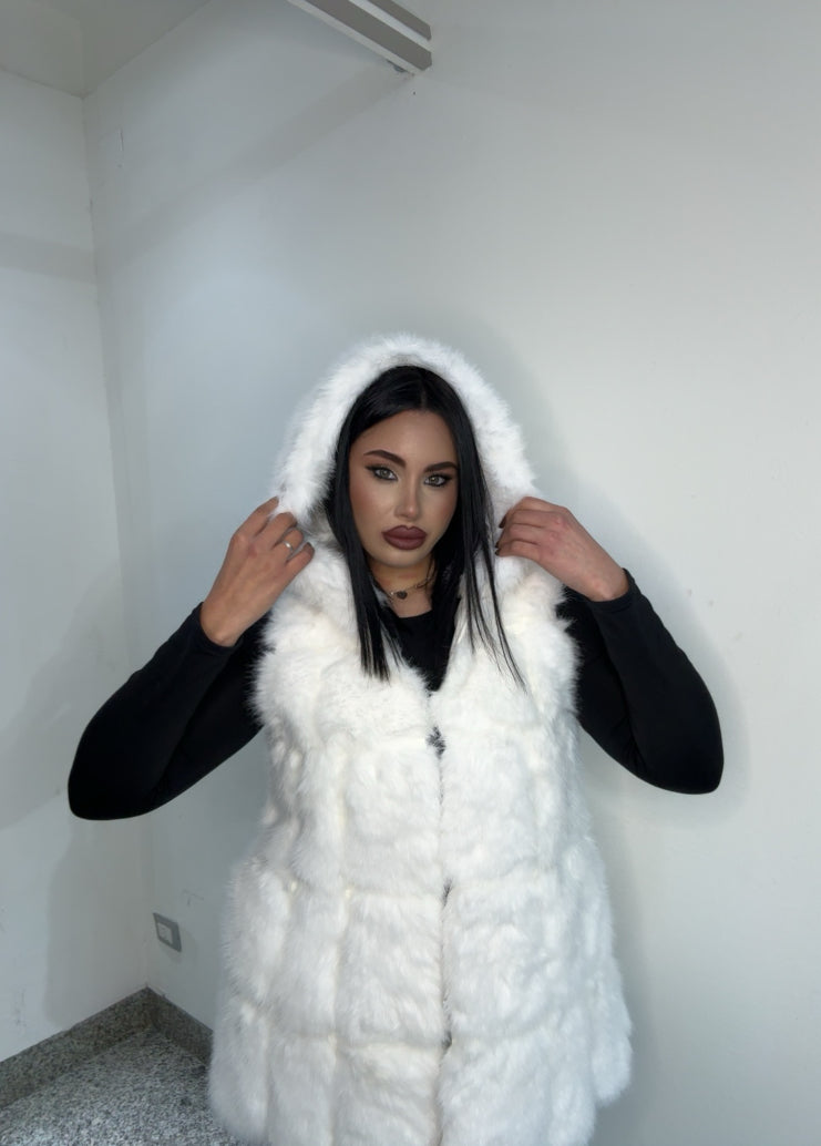 Pelliccia smanicato 24501 white