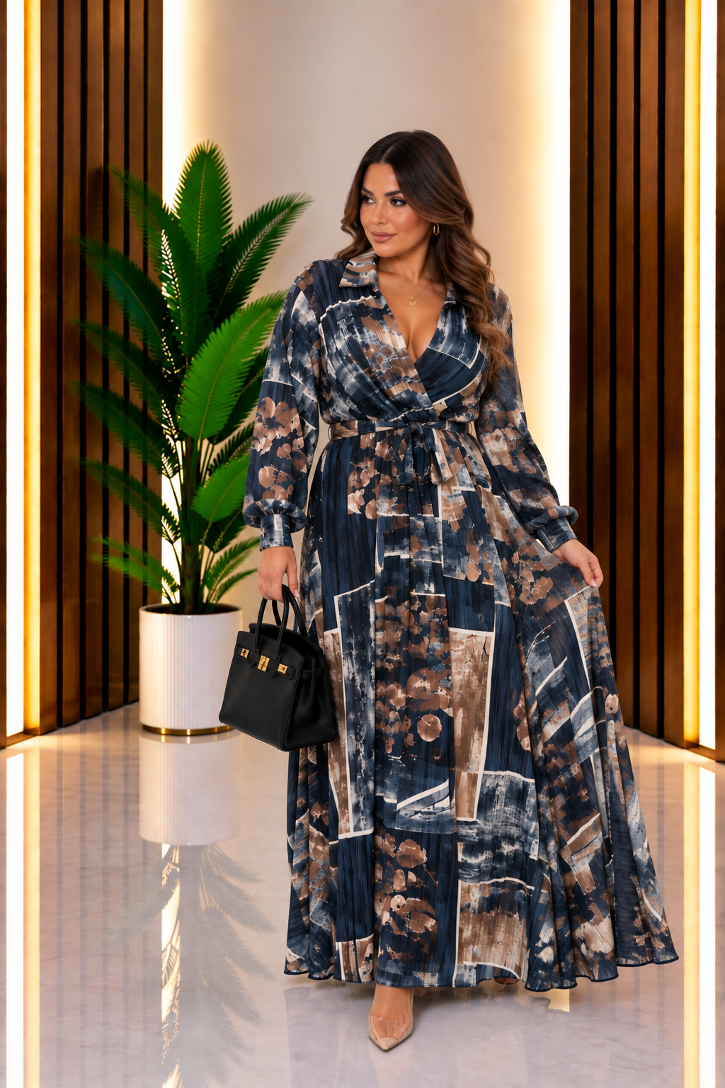 Abito Curvy Fantasy Geometrico